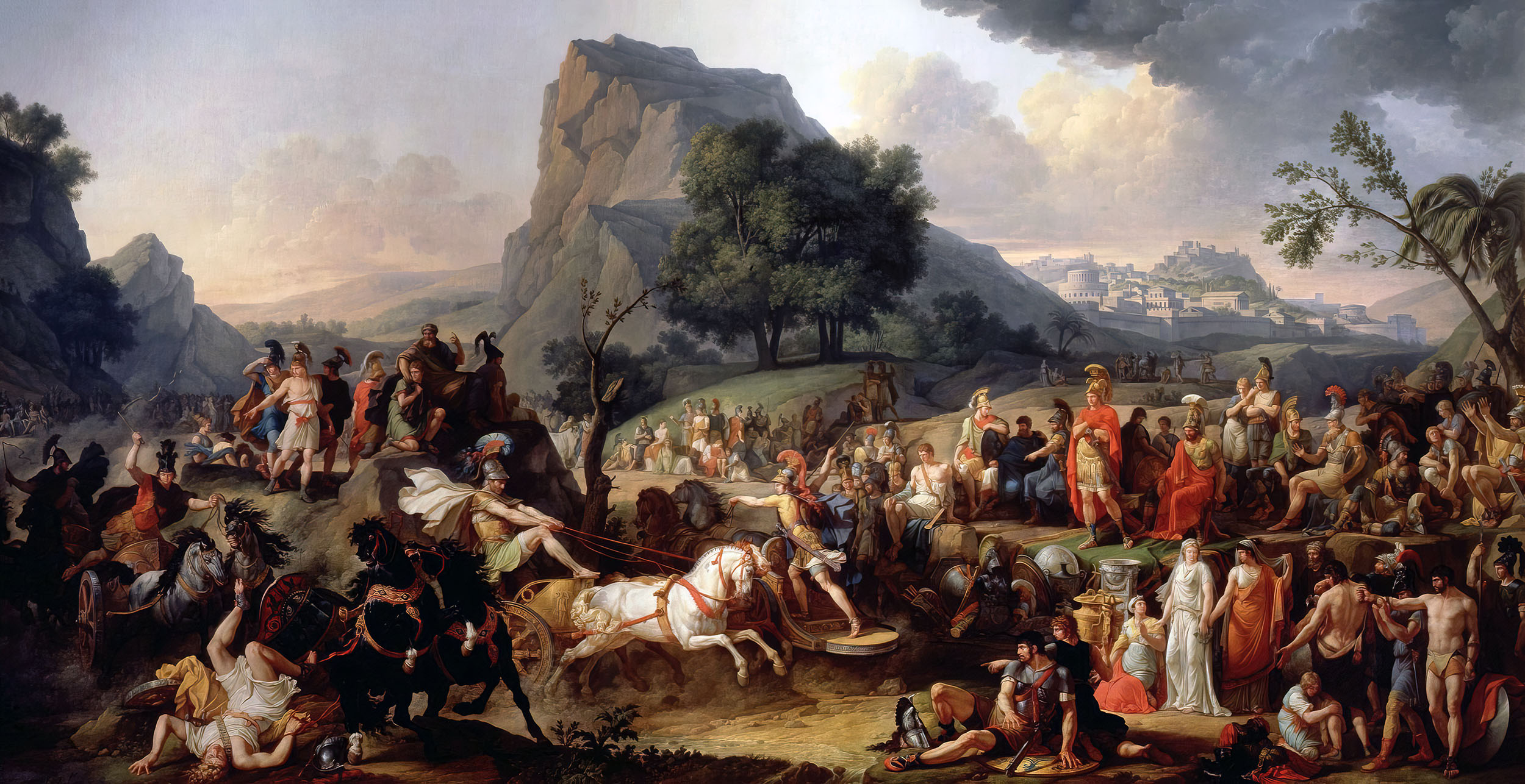 Games In Honor Of Patroclus During His Funeral Carle Vernet Patroclus Achilles Greek Mythology Class 2500x1286