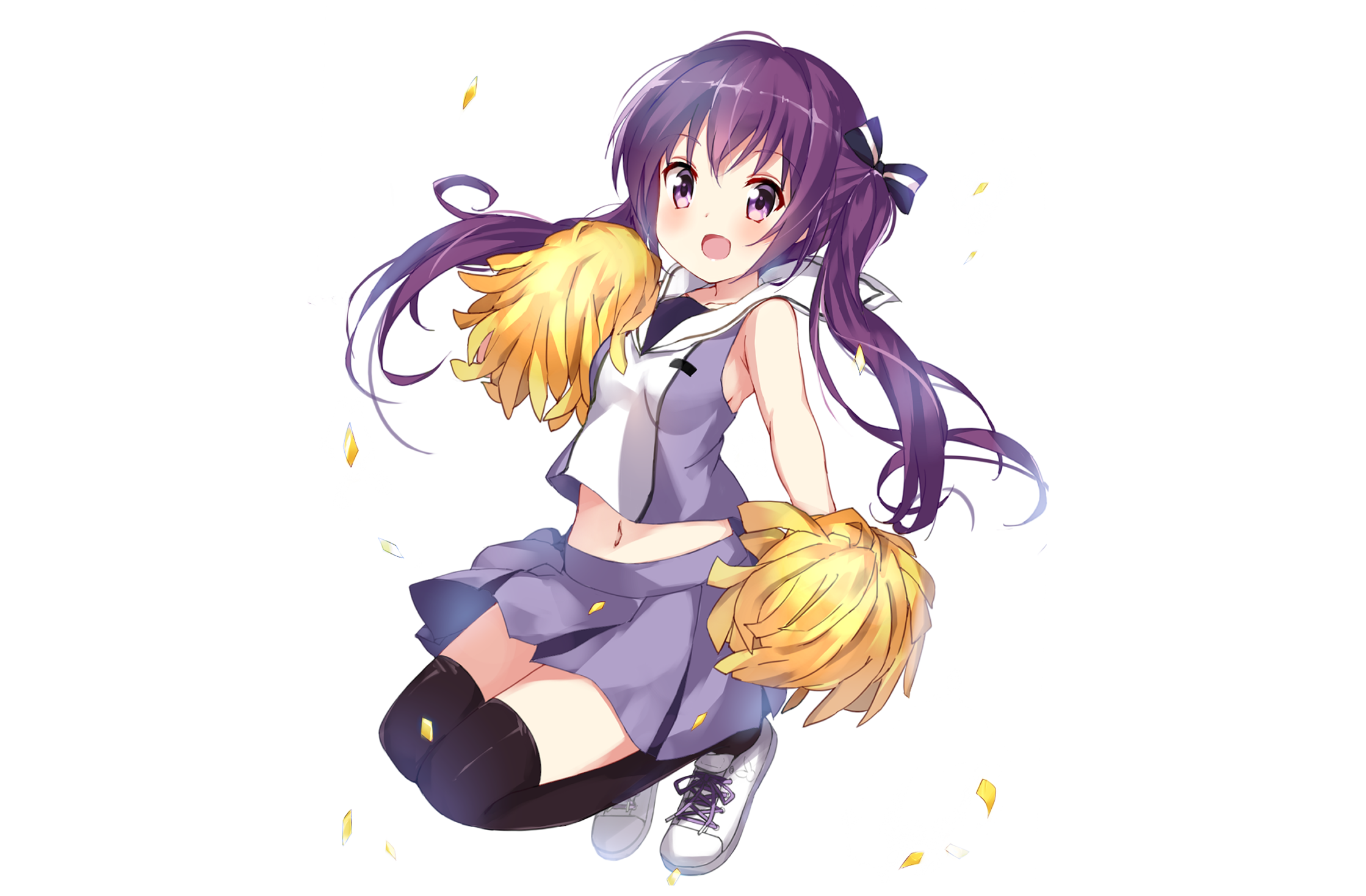 Anime Blush Cheerleader Girl Is The Order A Rabbit Long Hair Purple Eyes Purple Hair Rize Tedeza Ski 2238x1469