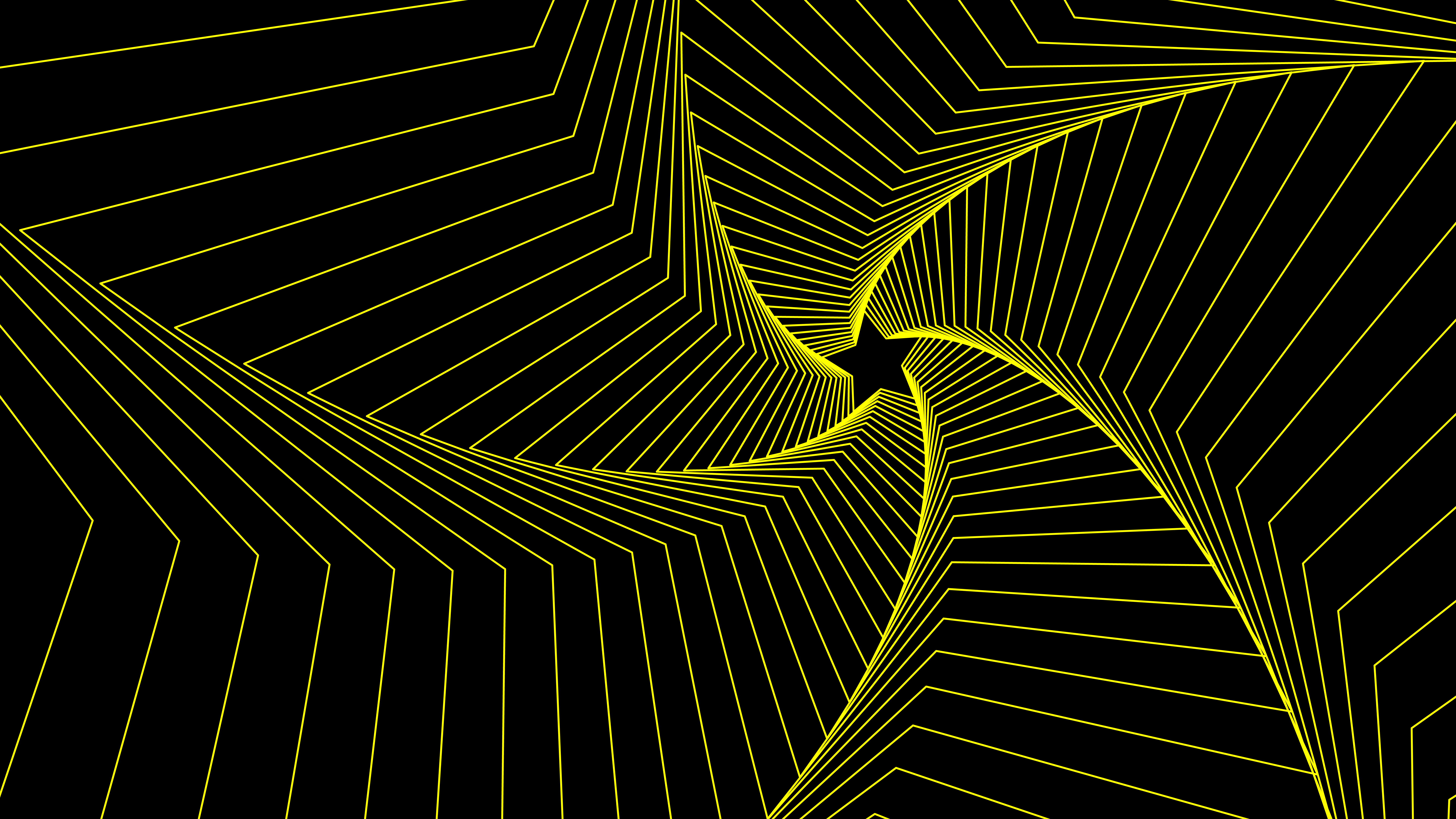 Abstract Digital Art Fractal Gradient Lines Spiral Star 7680x4320