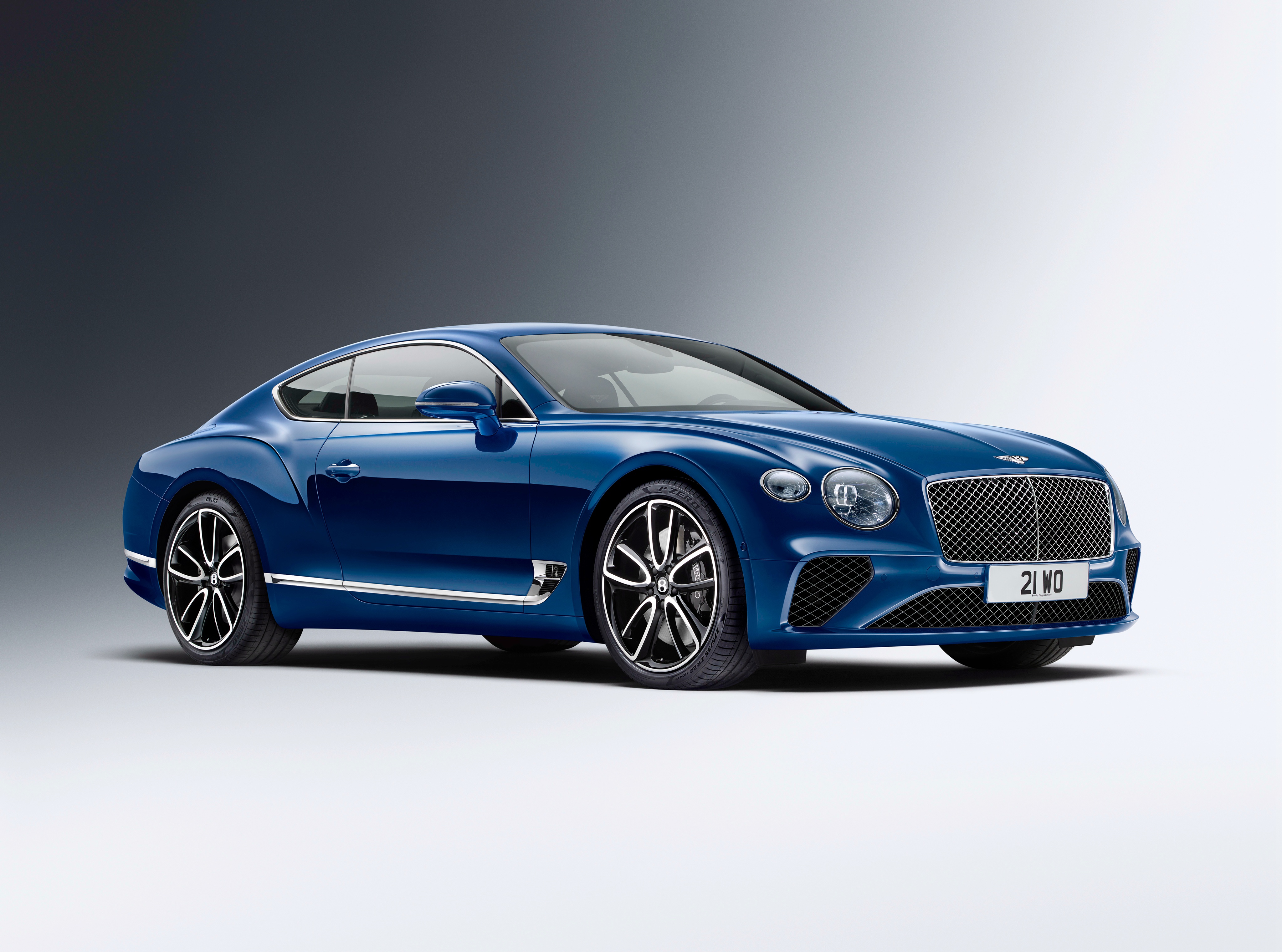 Bentley Bentley Continental Gt Blue Car Car Grand Tourer Vehicle 4096x3043