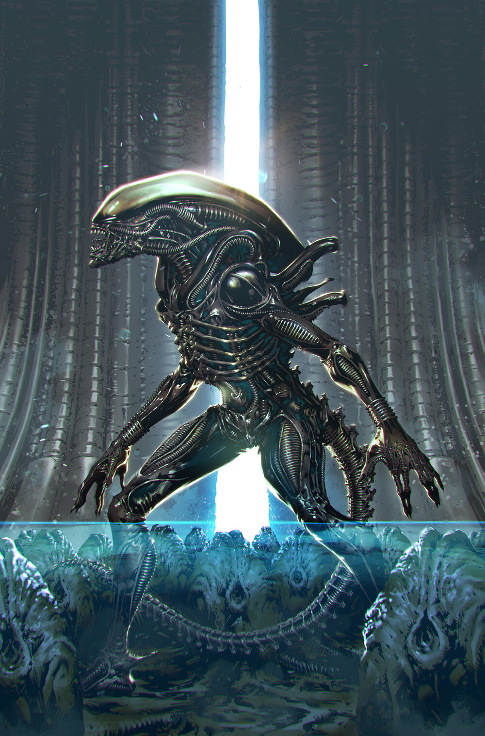 Xenomorph Aliens Creature ArtStation Science Fiction Horror Kael Ngu 1000x1519