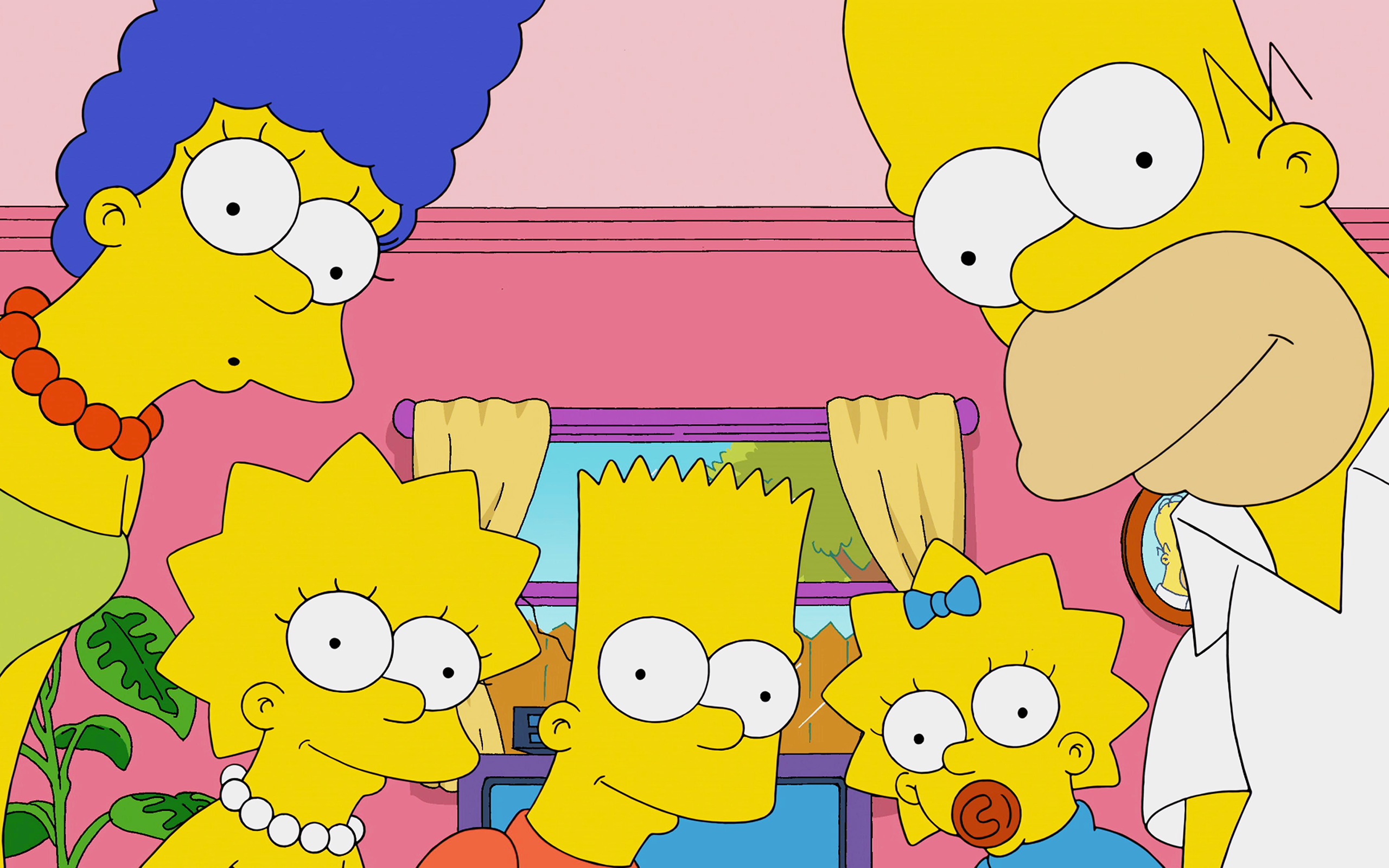 Bart Simpson Homer Simpson Lisa Simpson Maggie Simpson Marge Simpson The Simpsons 2560x1600