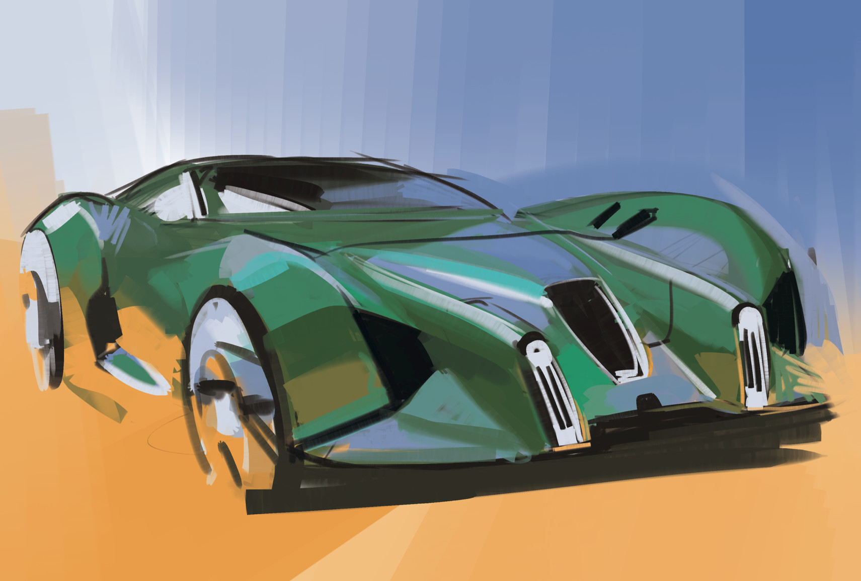 Aleksandr Sidelnikov Car Sports Car Concept Art Concept Car Concept Cars Simple Background Green Gre 1711x1155