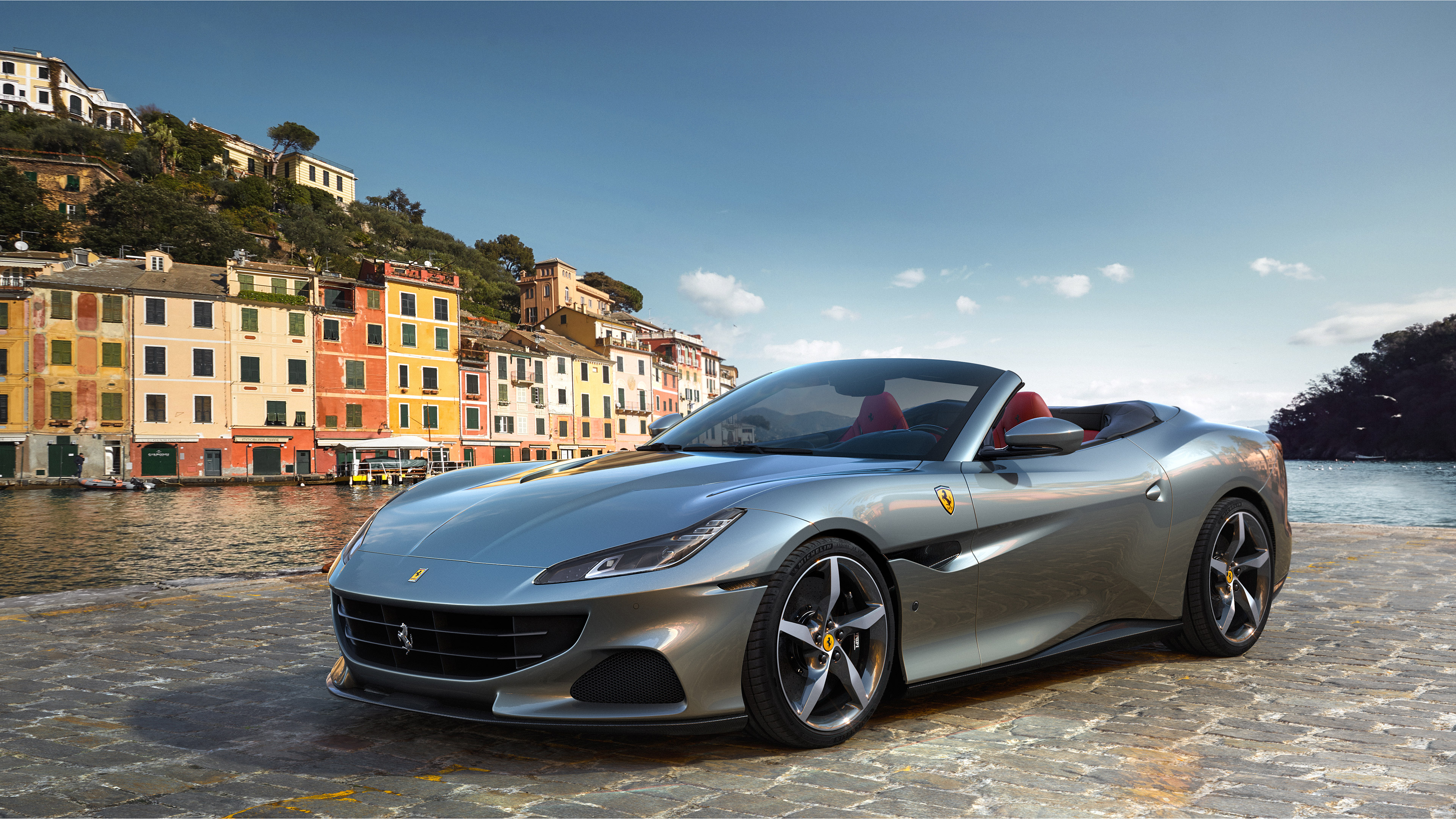 Ferrari Portofino Ferrari Car Vehicle Supercars Italian Supercars Silver Cars 3840x2160