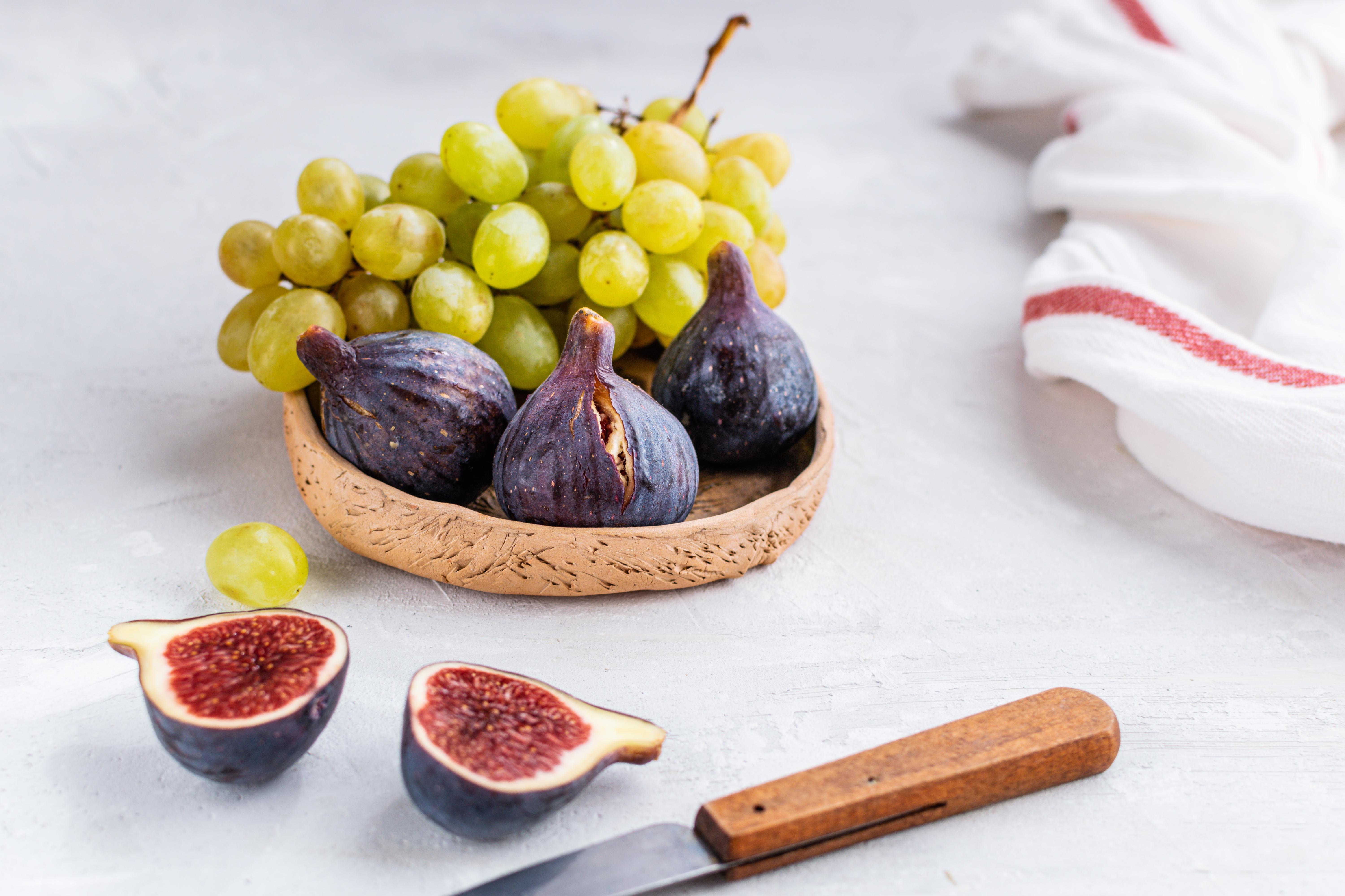 Fig Fruit Grapes Still Life 6000x4000