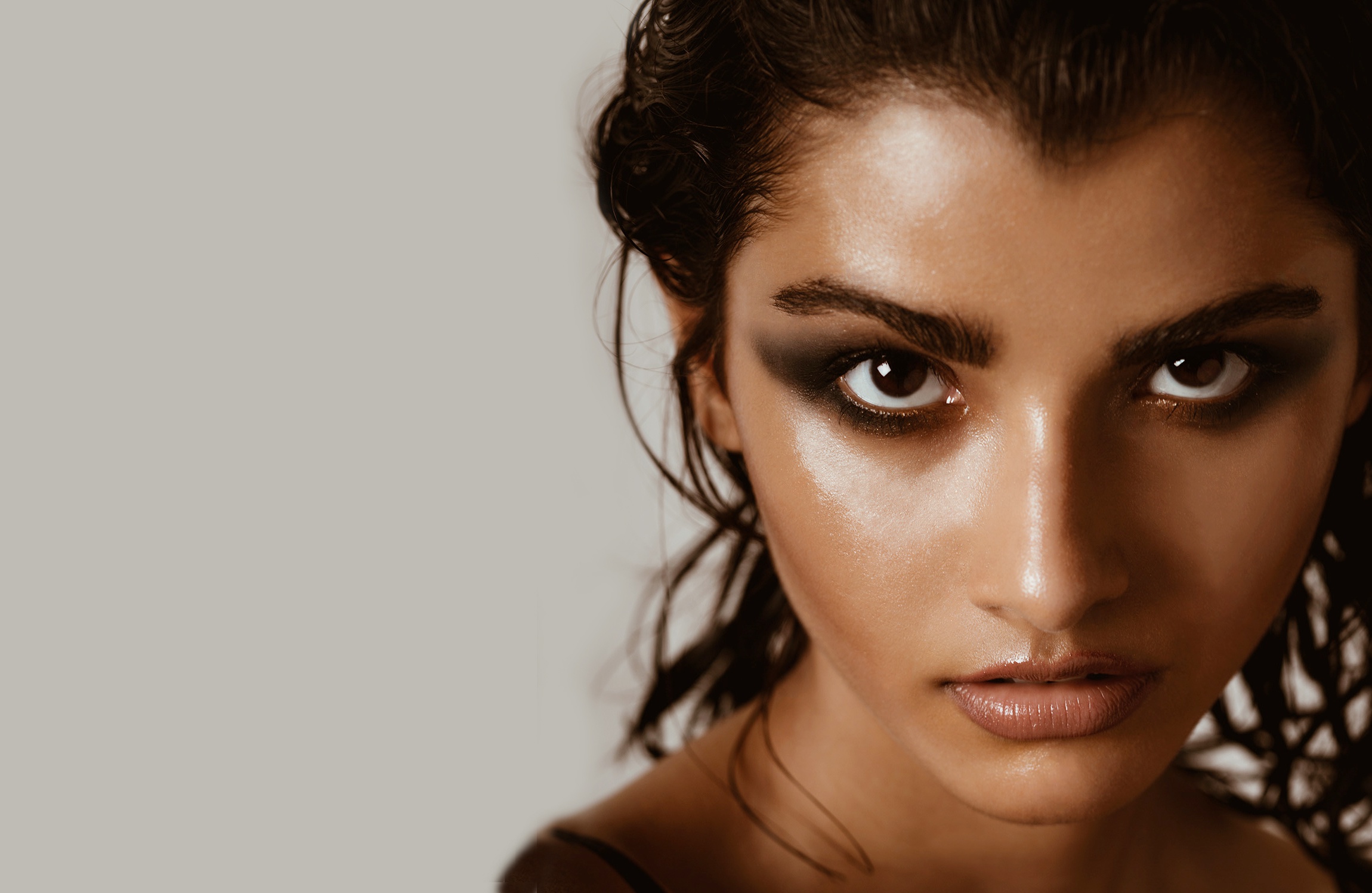 Brown Eyes Face Girl Model Stare Woman 2300x1497