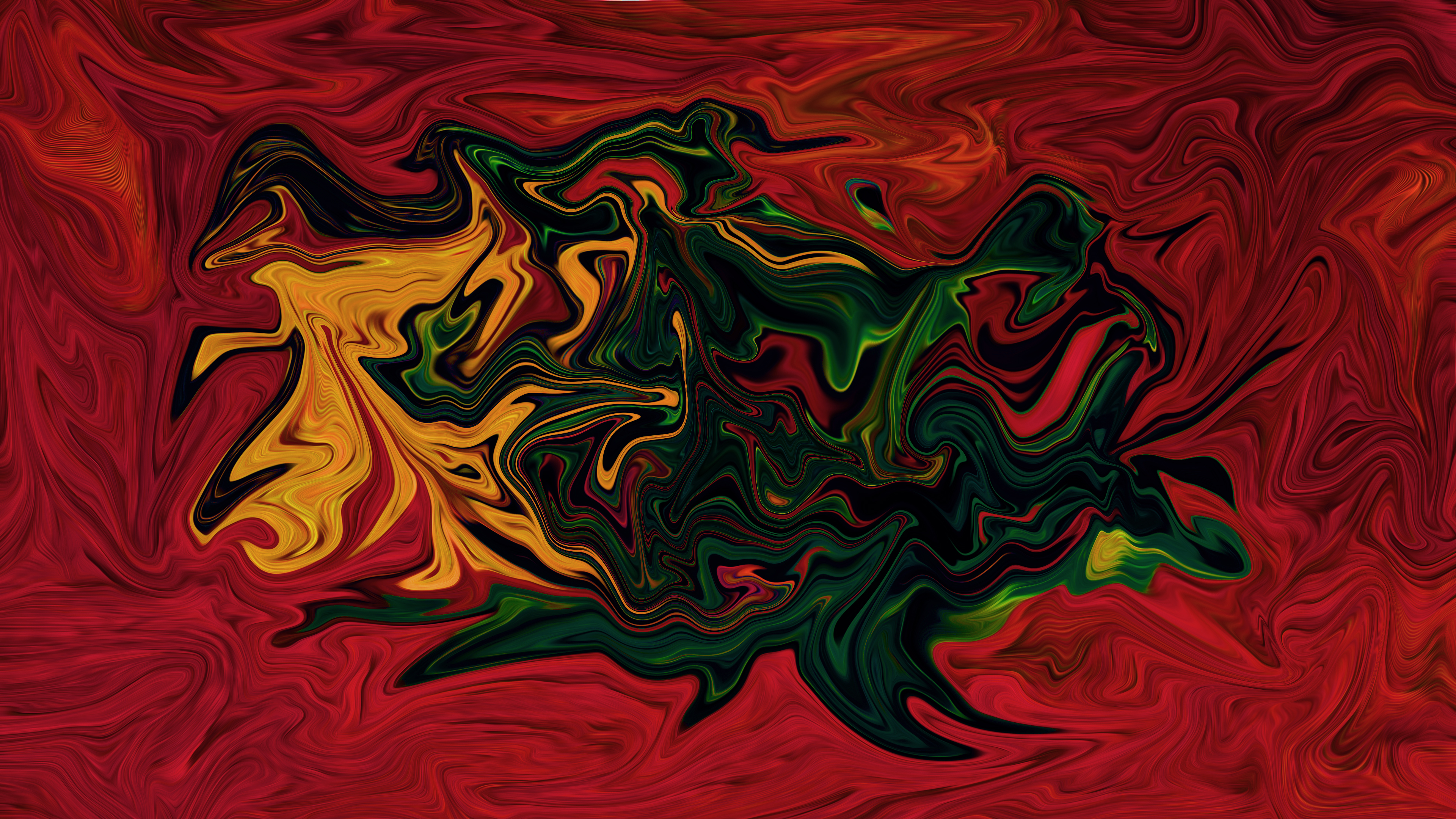 Abstract Fluid Liquid Colorful Digital Art Artwork 3840x2160