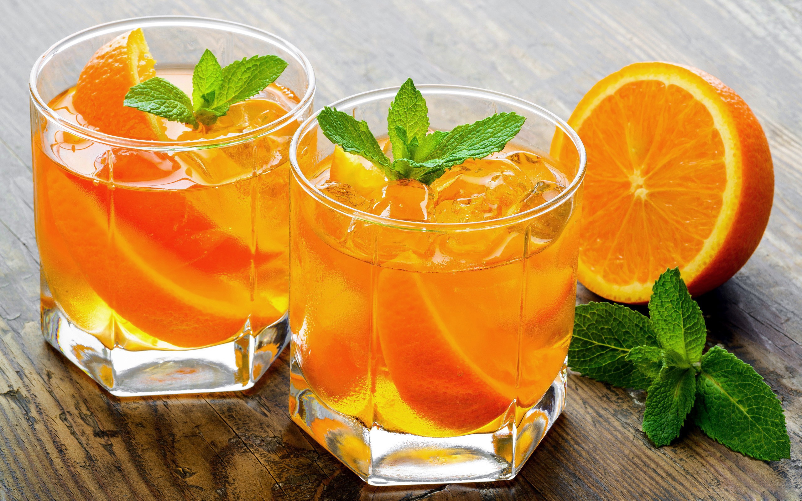 Drink Fruit Glass Orange Fruit 2560x1600