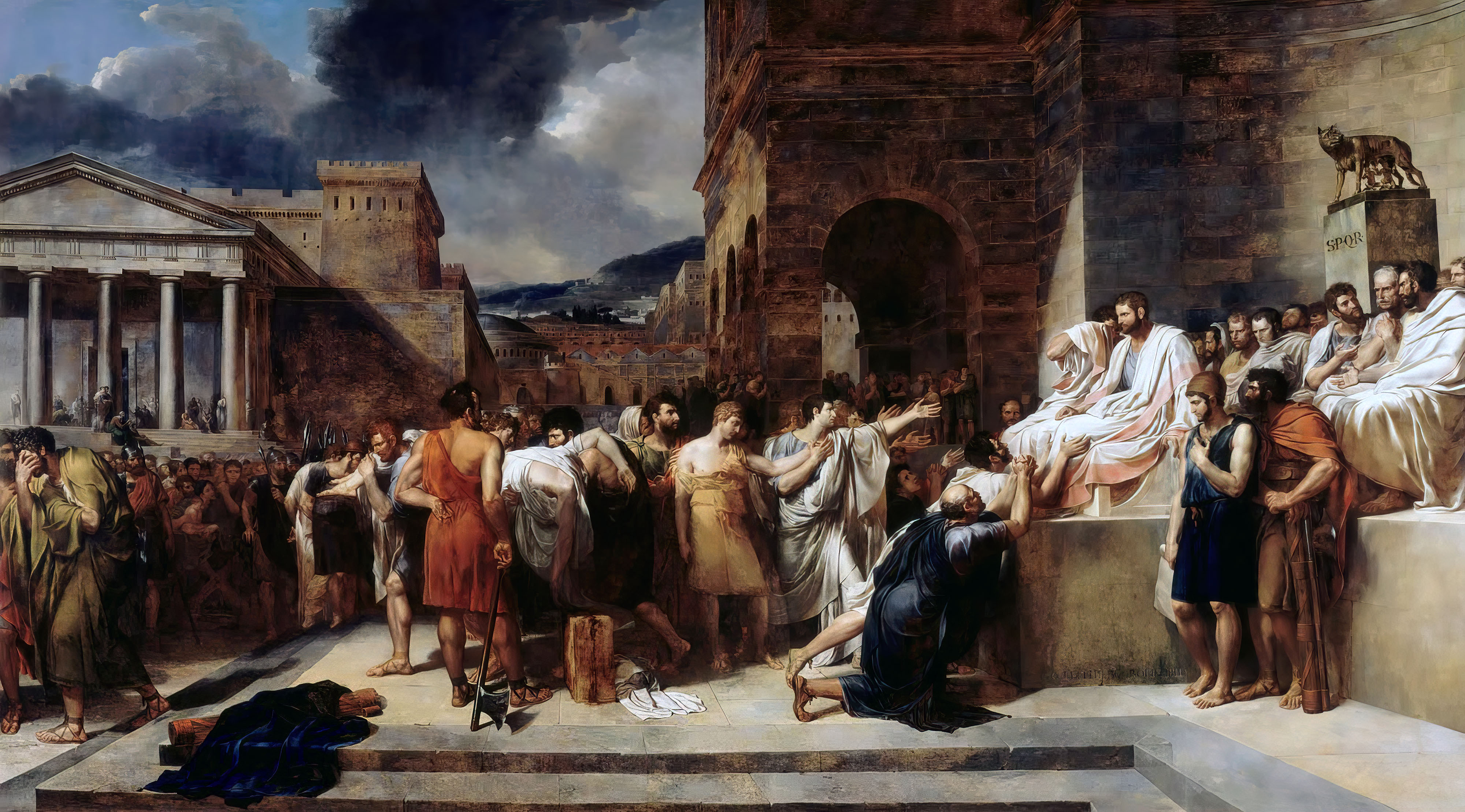 Brutus Condemning His Sons To Death Guillaume Guillon Lethiere Rome Roman History Painting Classic A 4000x2218