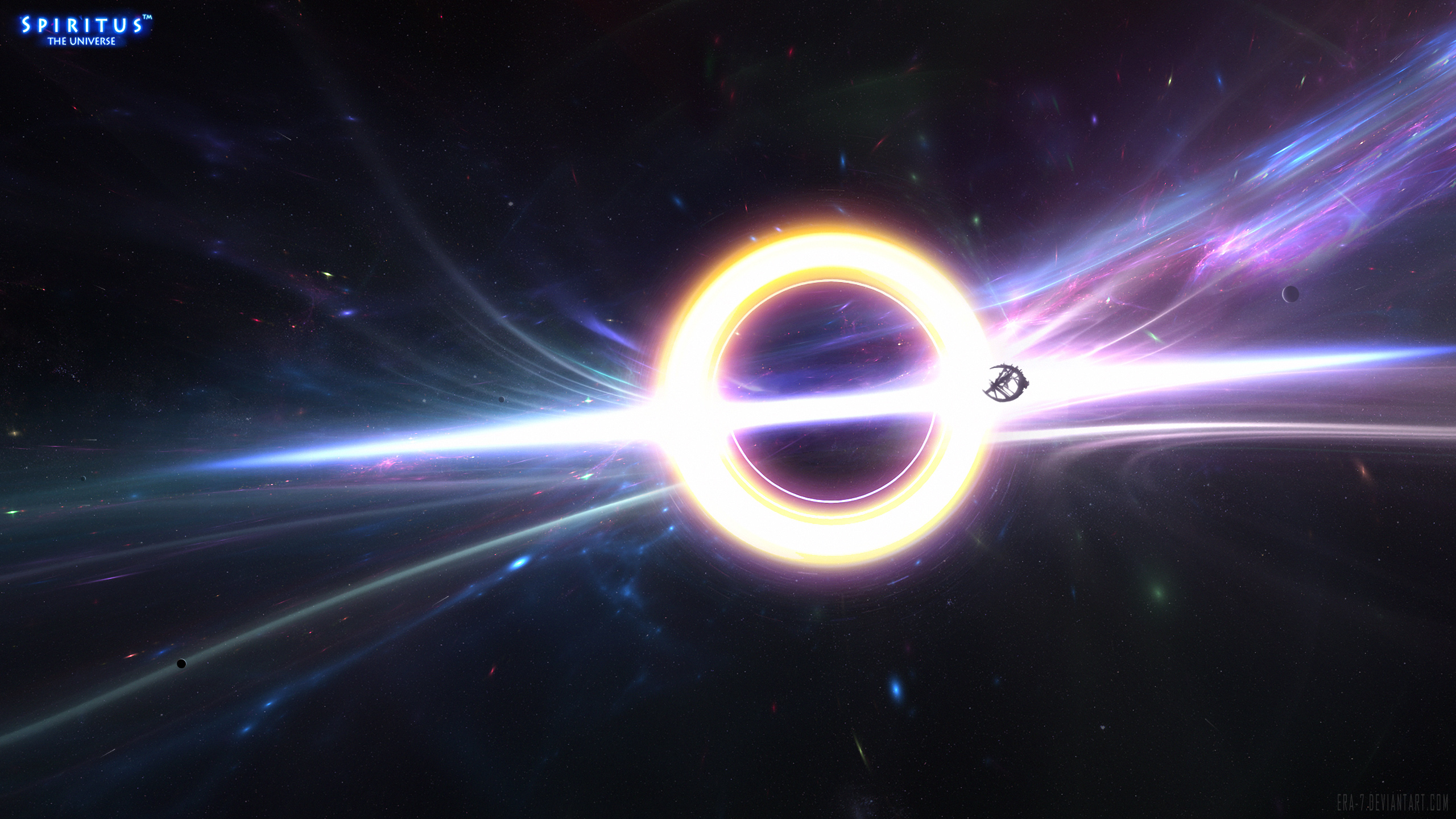 Black Hole Space Space Station 2560x1440