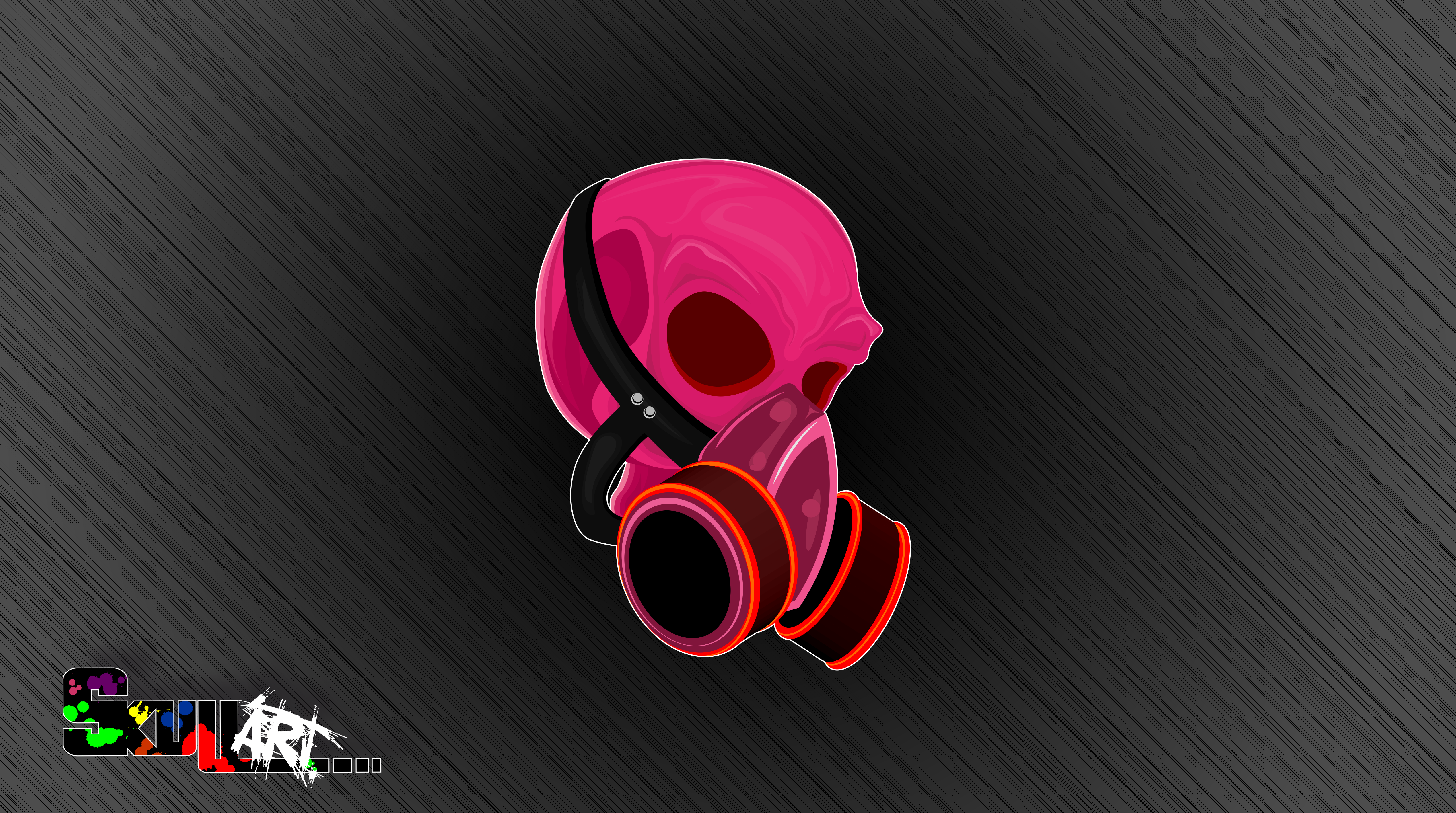 Skull Face Mask Colorful 5075x2835