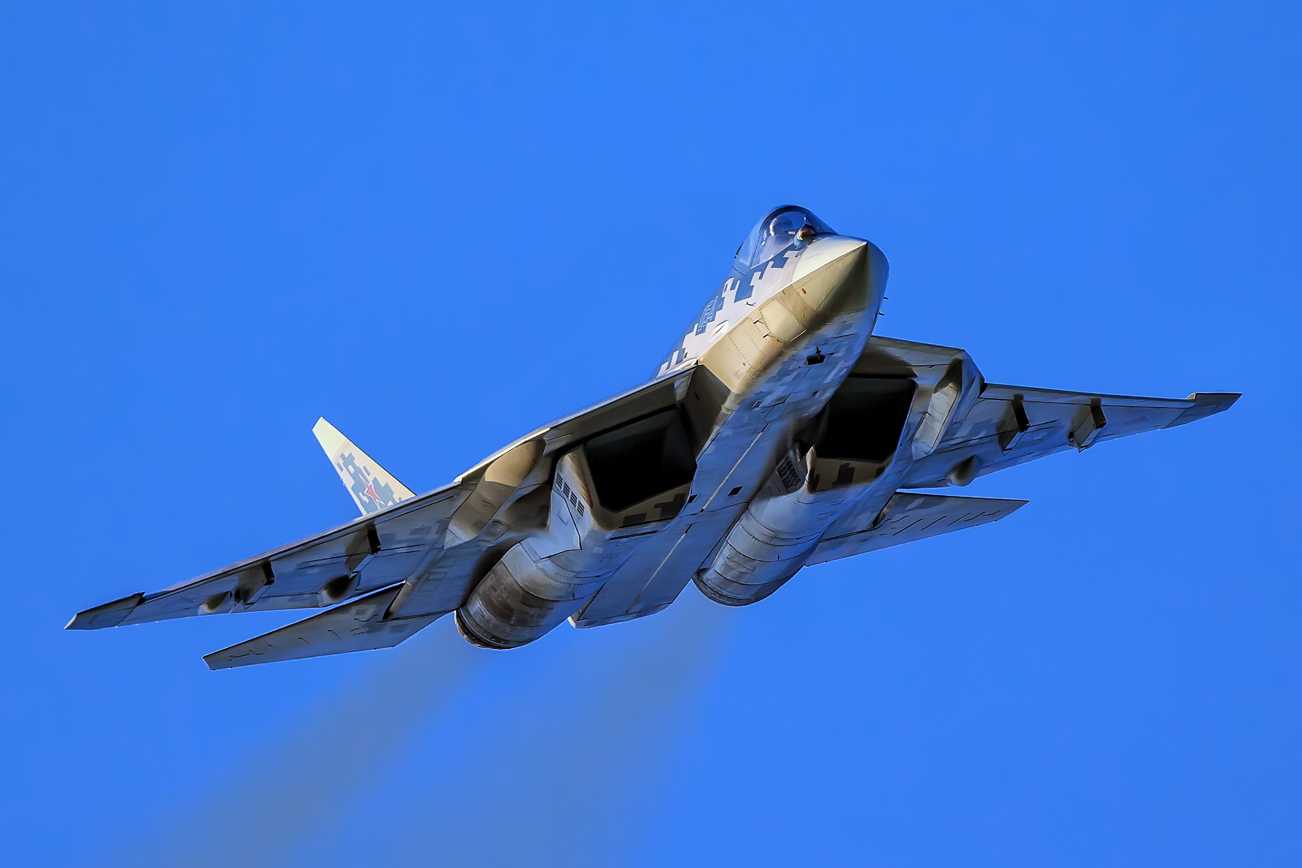 Aircraft Jet Fighter Sukhoi Su 57 Warplane 2560x1707