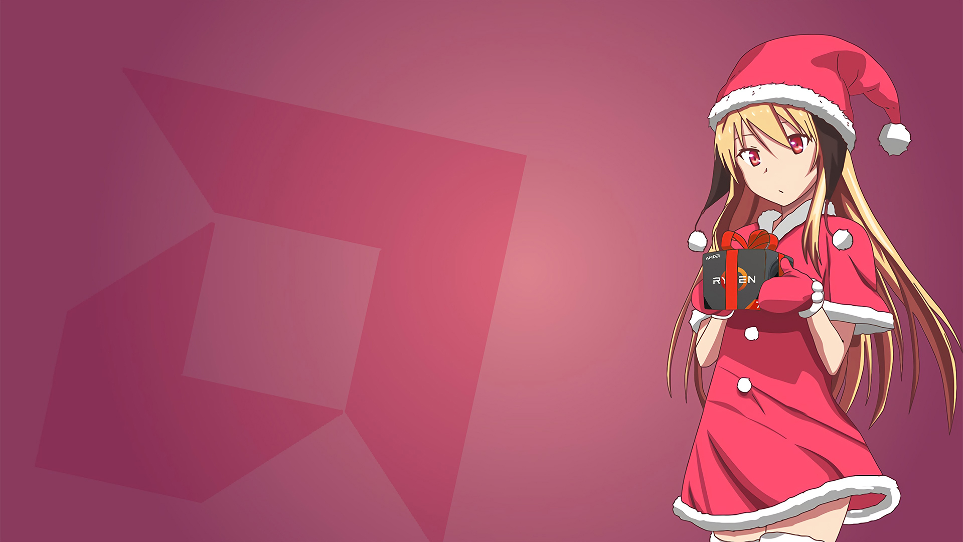 Anime Girls Anime Sakurasou No Pet Na Kanojo Shiina Mashiro Christmas Santa Hats Santa Girl Presents 1920x1080