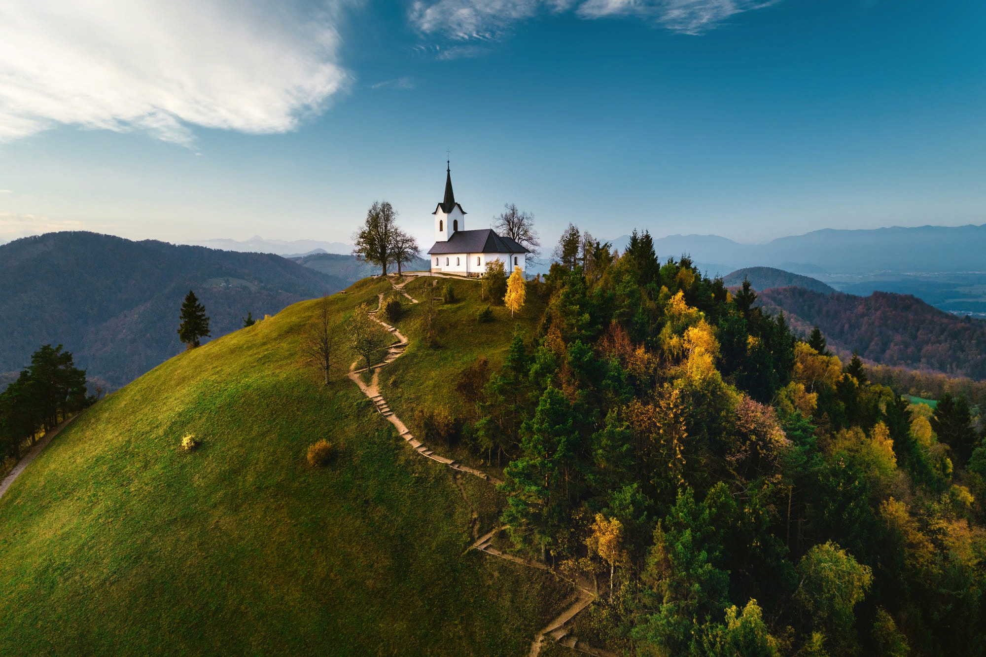 Nature Landscape Church Sky Slovenia 2000x1332