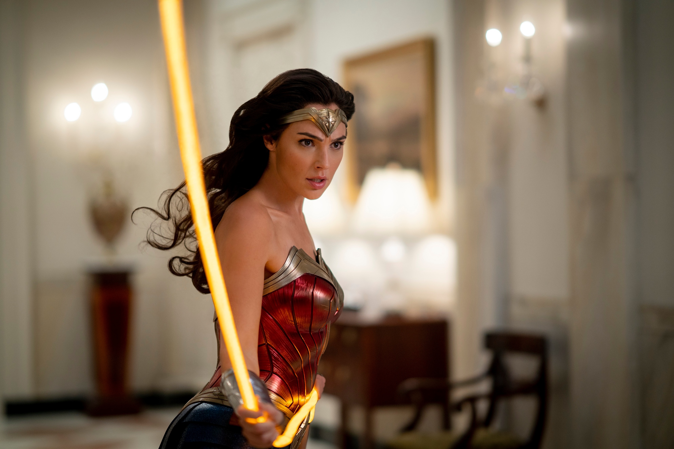 Gal Gadot Women Actress Wonder Woman Dceu Film Stills Movies Depth Of Field DC Comics Indoors 2560x1708