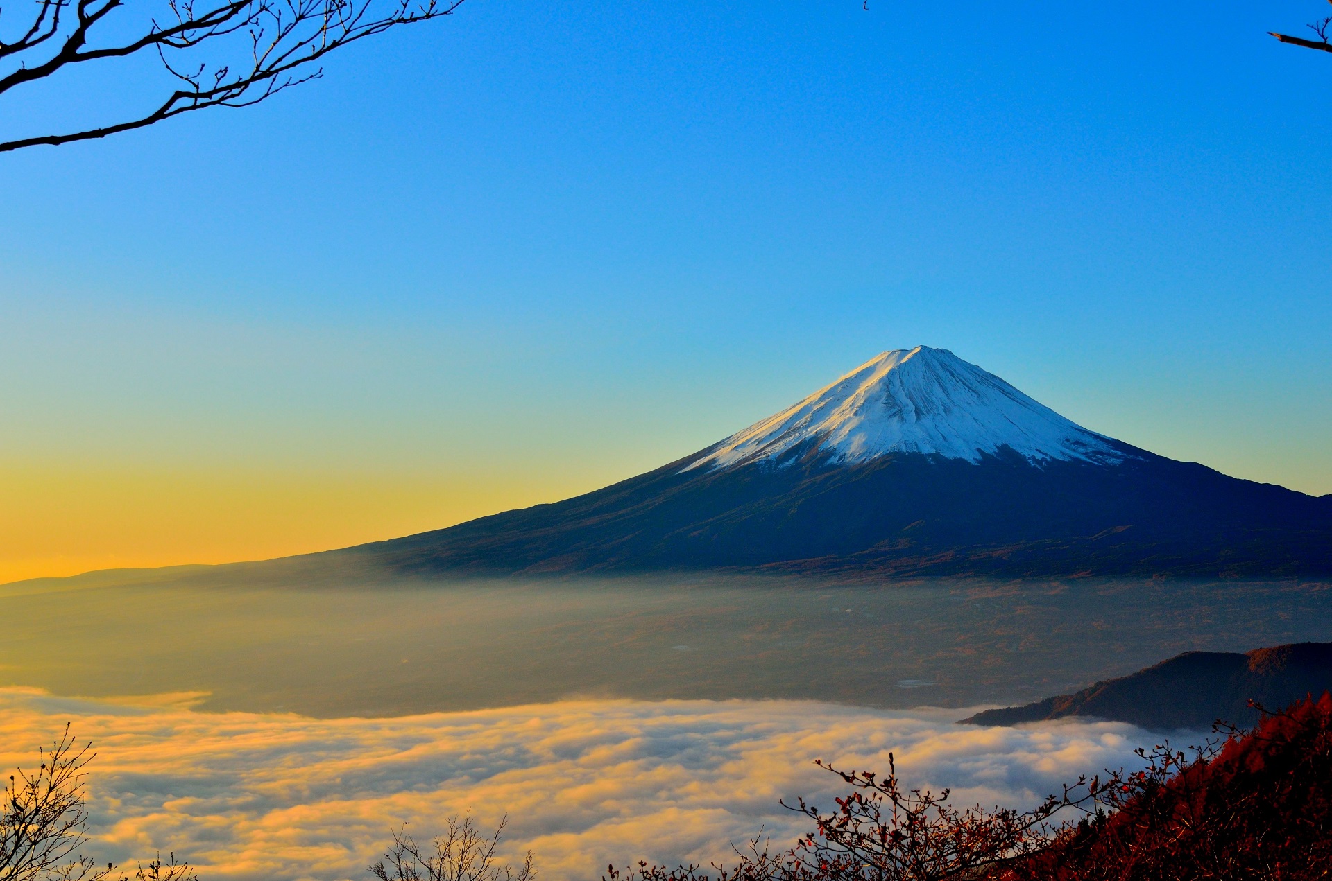 Nature Landscape Mountains Snowy Mountain Mount Fuji Japan 1920x1271
