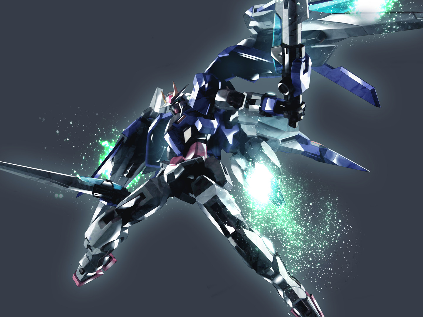 Anime Mech Gundam Mobile Suit Gundam 00 Super Robot Wars 00 Raiser Artwork Digital Art Fan Art 1440x1080