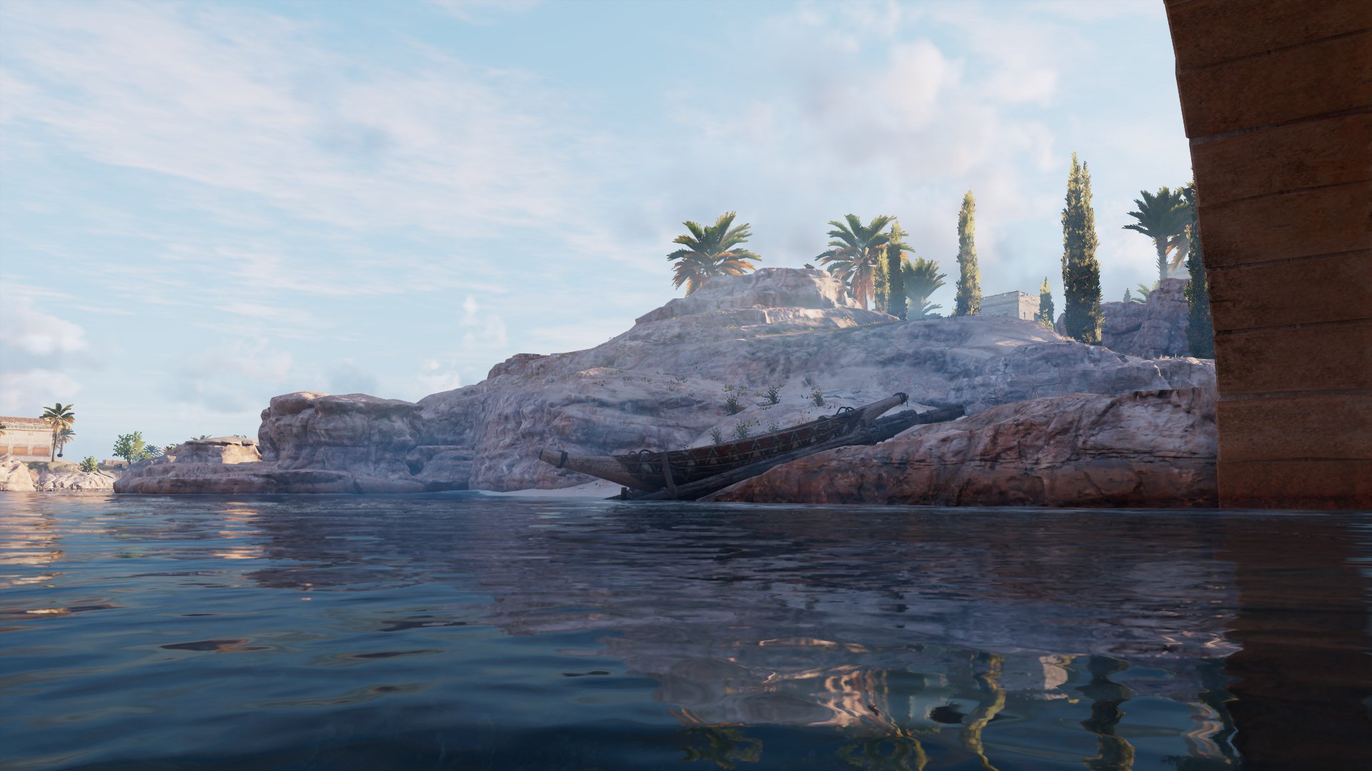 Boat Egypt Assassins Creed Origins Assassins Creed Ancient Old Summer Water Africa Rocks 1920x1080