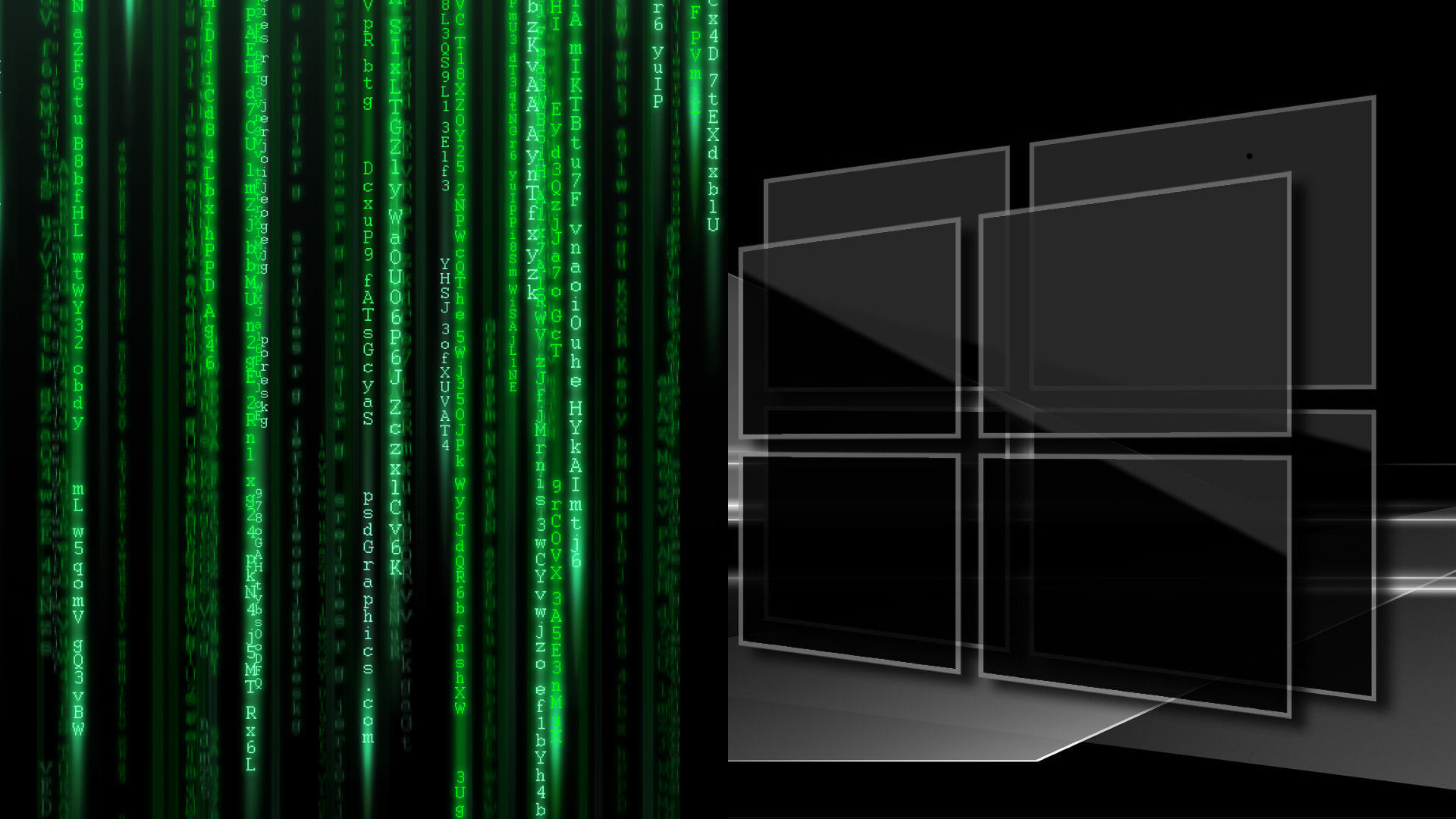 Code Black Background Abstract Fenetre Windows Logo Logo Green Digital Monochrome The Matrix Mashup 1920x1080