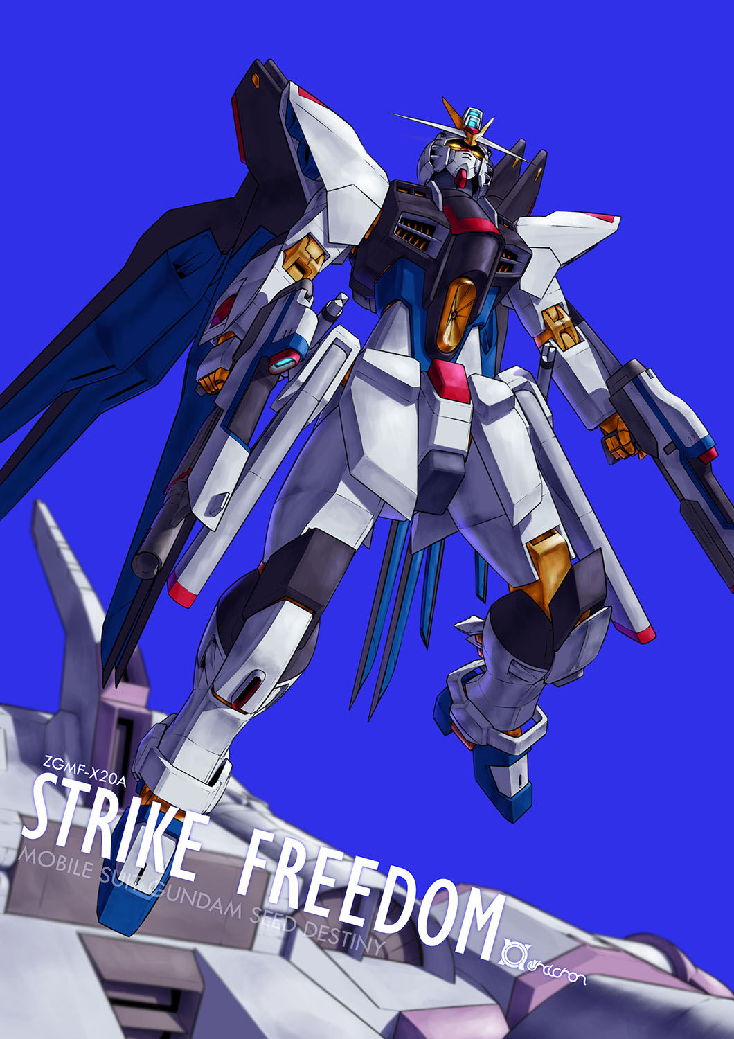 Anime Gundam Mechs Super Robot Wars Mobile Suit Gundam SEED Destiny Strike Freedom Gundam Artwork Di 1060x1500