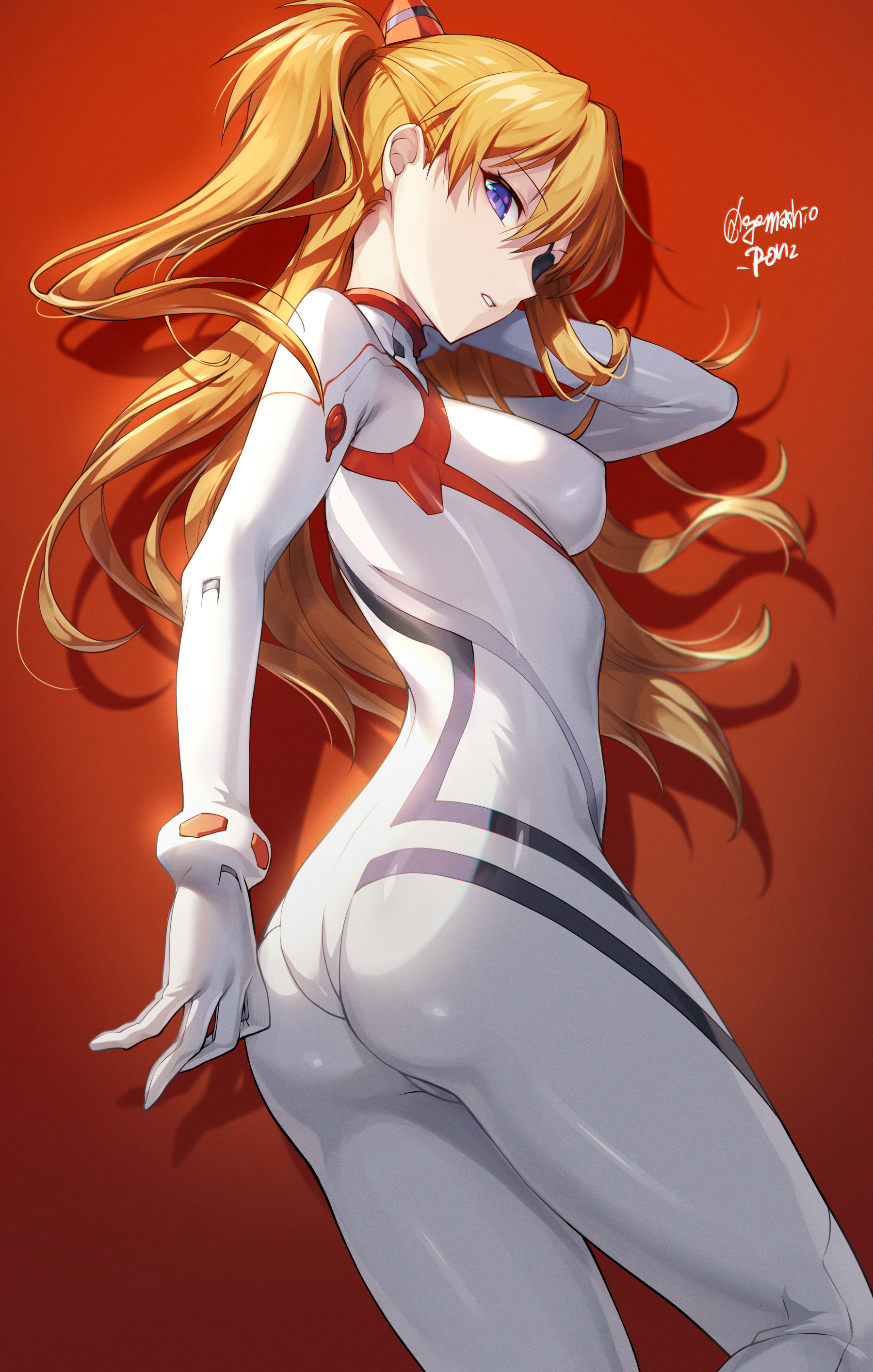 Anime Anime Girls Digital Art Artwork 2D Portrait Display Vertical Asuka Langley Soryu Plugsuit Neon 1800x2830