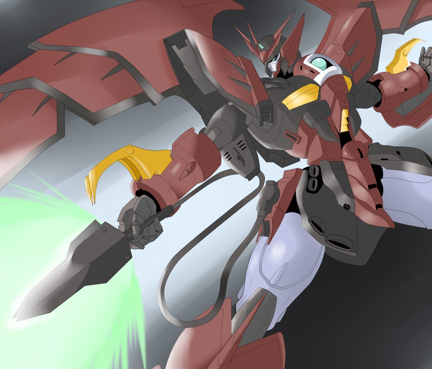 Anime Mechs Gundam Super Robot Wars Mobile Suit Gundam Wing Gundam Epyon Artwork Digital Art Fan Art 1403x1199