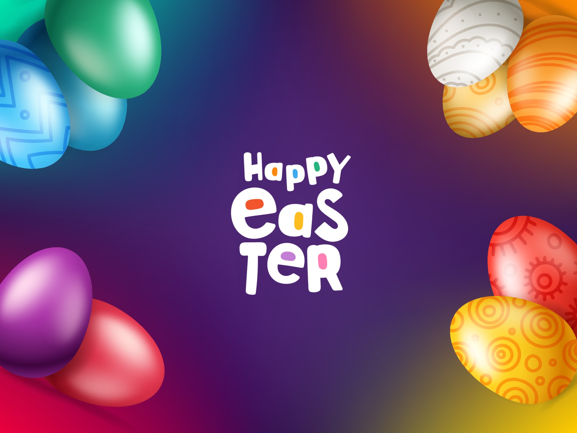 Happy Easter Easter Egg 1920x1440
