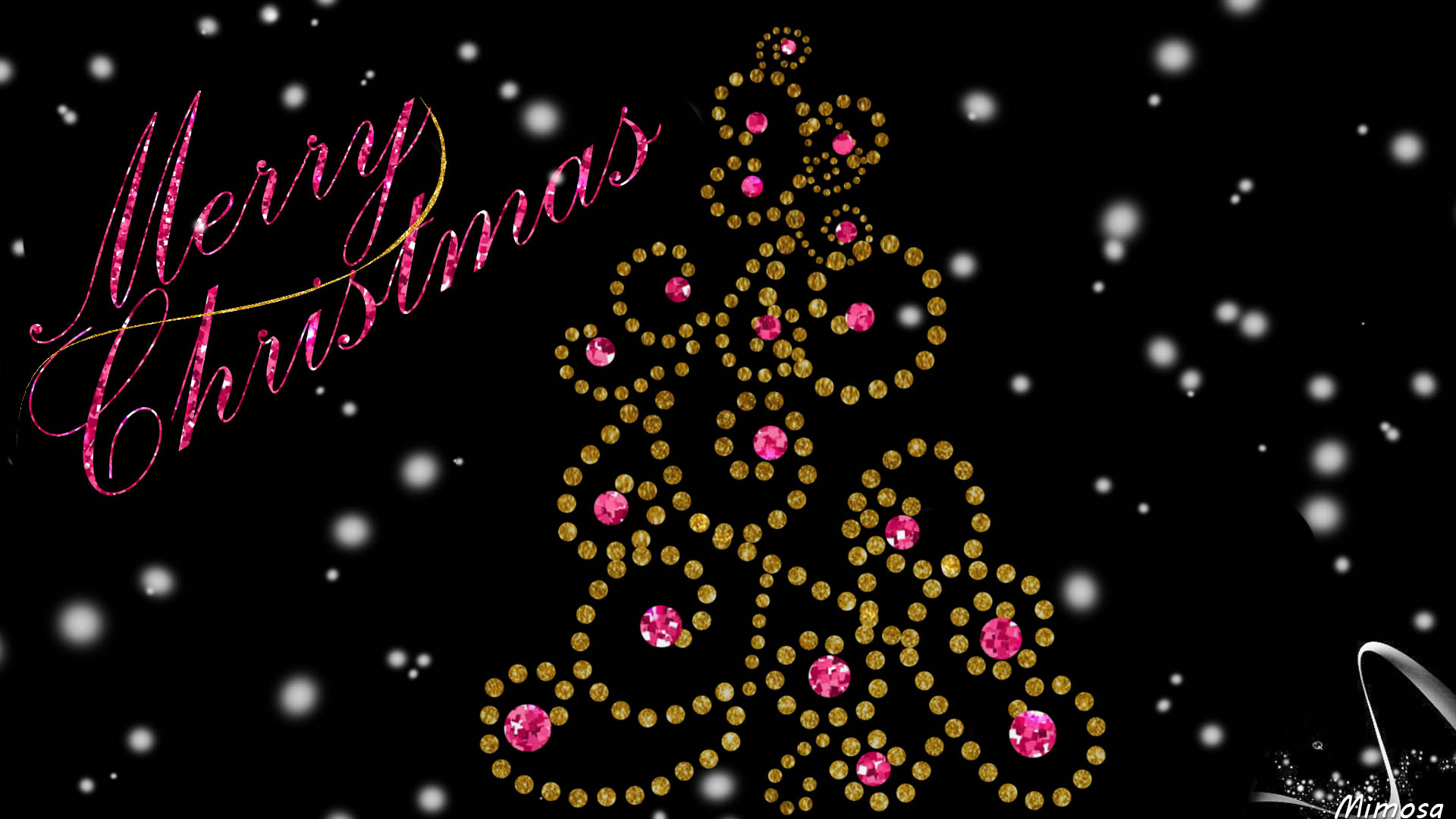 Abstract Artistic Christmas Dots Glitter 1920x1080