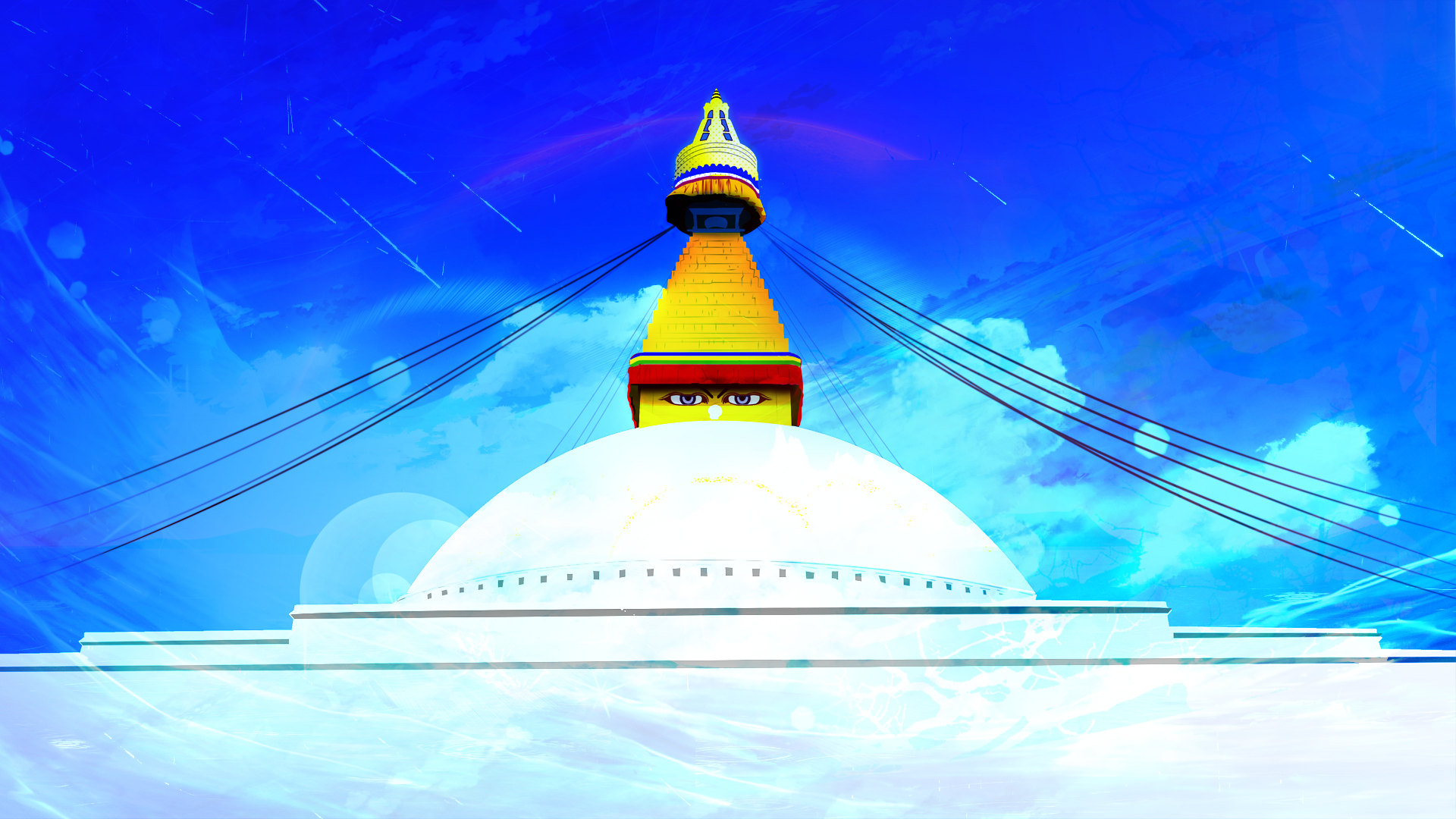 Buddhism Buddhist Temple Boudhanath Stupa 1920x1080