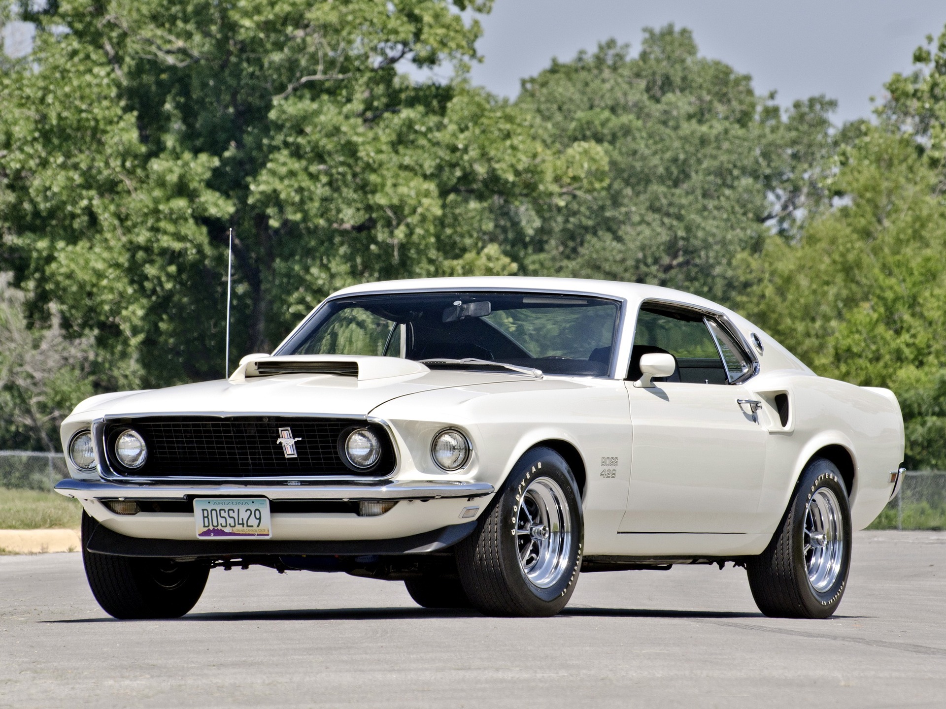 Ford Mustang Ford White Car Car Muscle Car Boss 429 Mustang Fastback 1920x1440