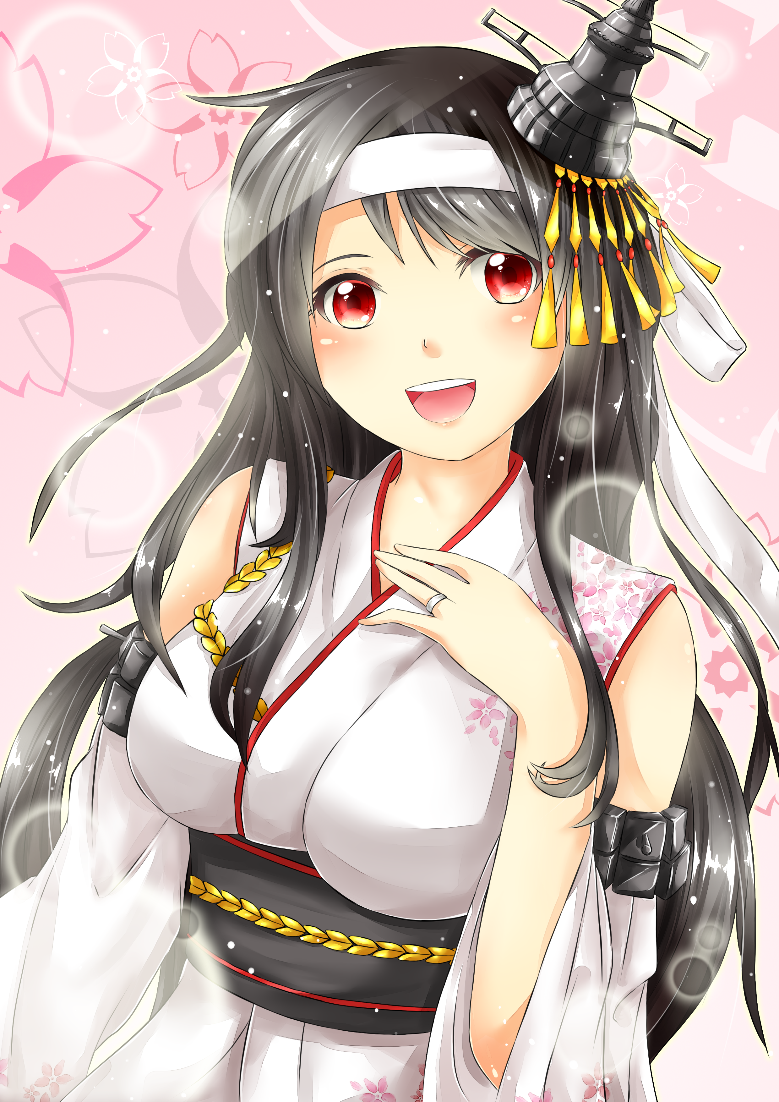 Anime Anime Girls Japanese Clothes Weddings Wedding Dress Long Hair Artwork Digital Art Fan Art Blac 2480x3507