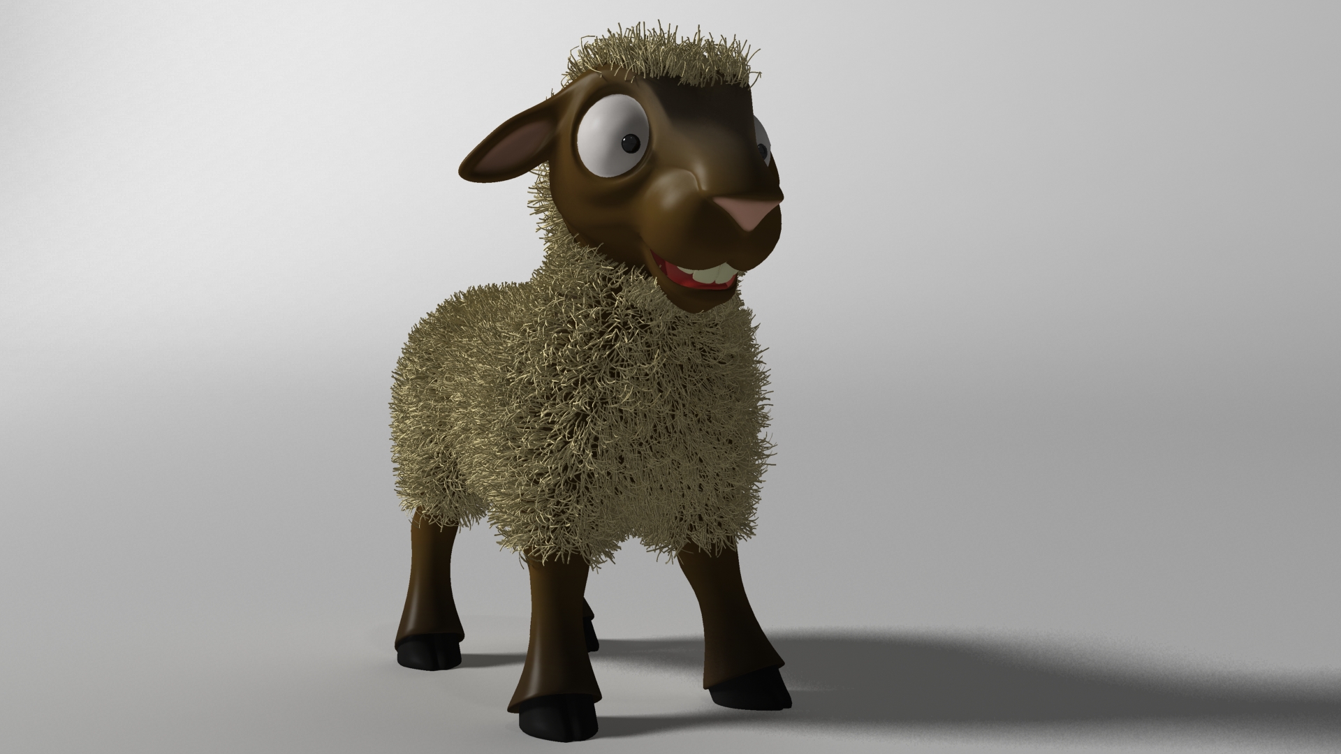 3d Cartoon Lamb Sheep 1920x1080