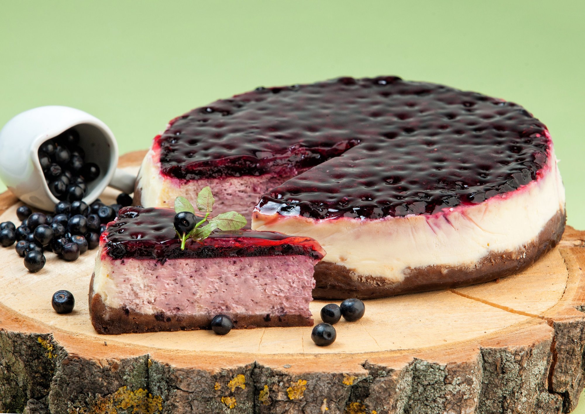 Berry Blueberry Cake Cheesecake Fruit Pastry 2000x1417