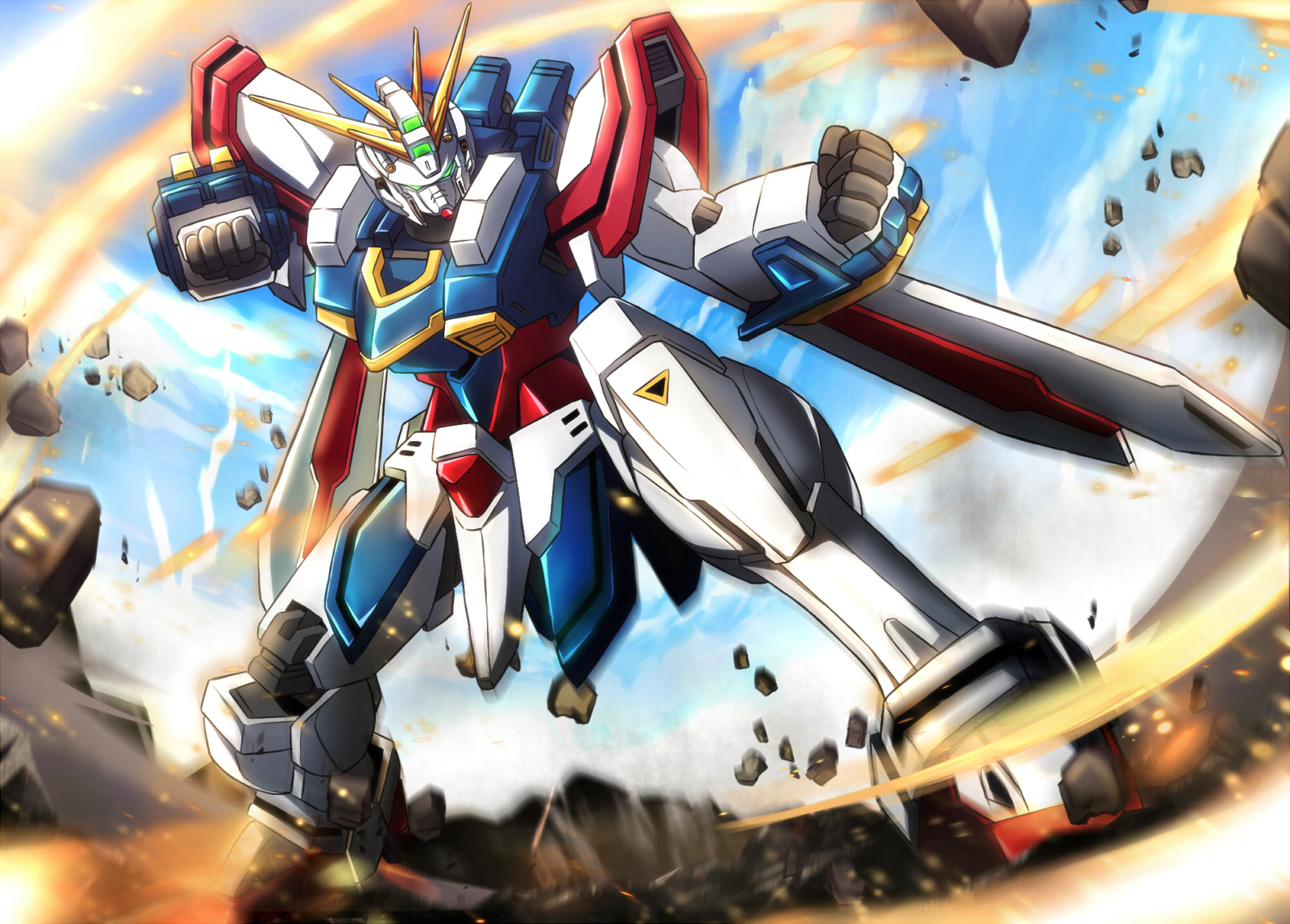 Anime Robot Gundam Mobile Fighter G Gundam Super Robot Wars God Gundam Fan Art Digital Art Artwork 1600x1146