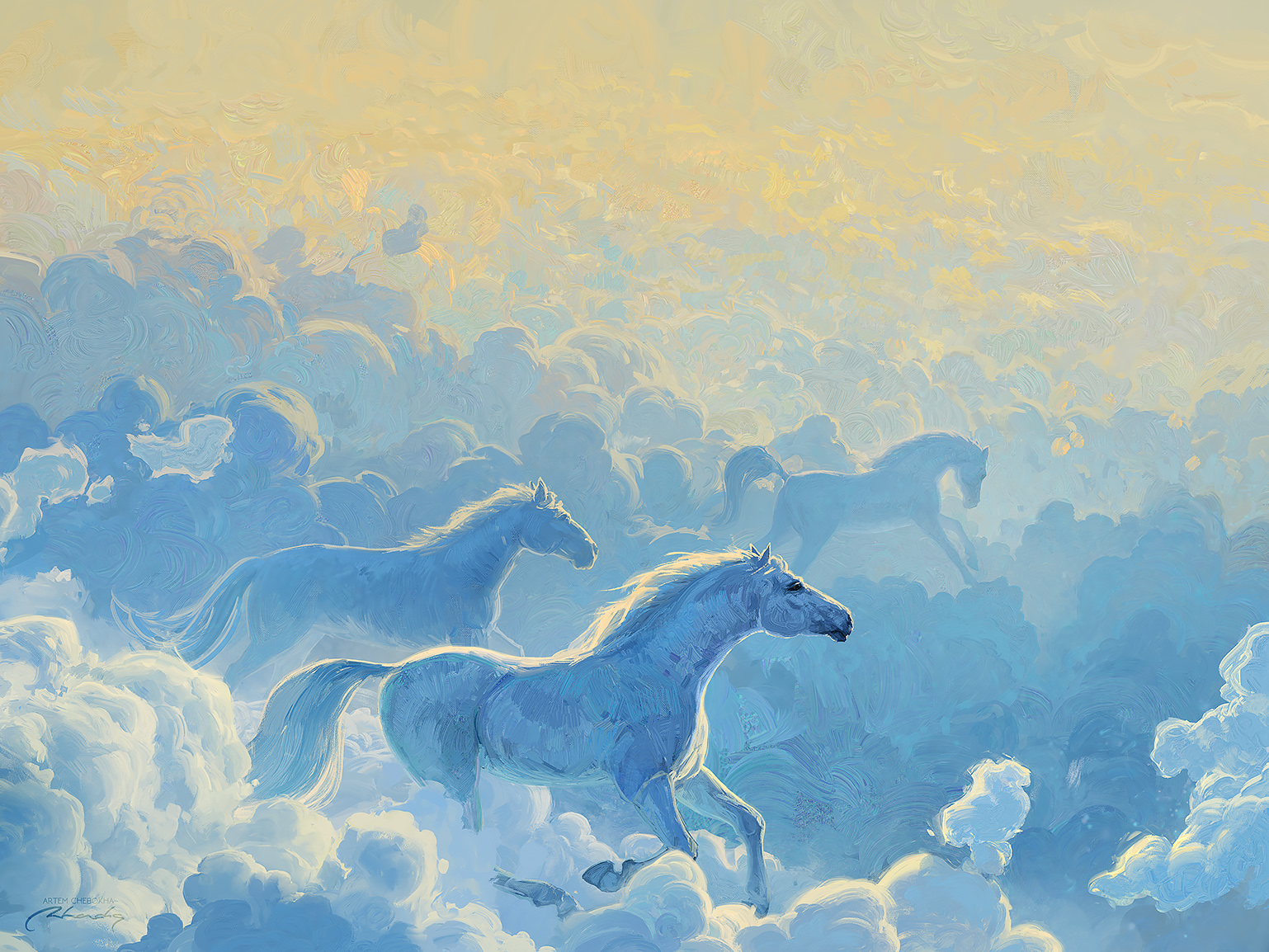 Digital Art Horse Clouds Sky Artem Chebokha RHADS 1538x1154