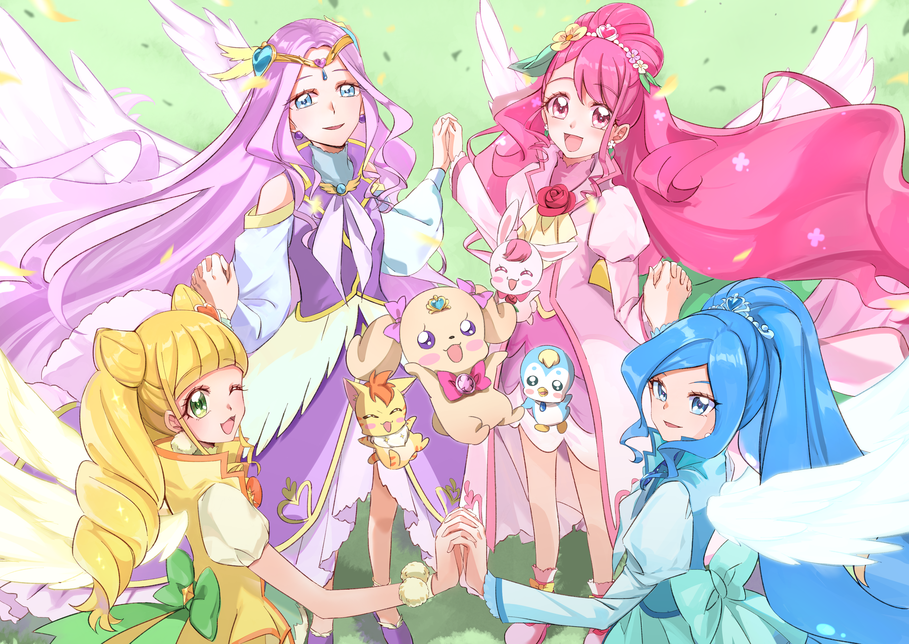 Pretty Cure Healin Good Precure Magical Girls Anime Girls 3541x2508