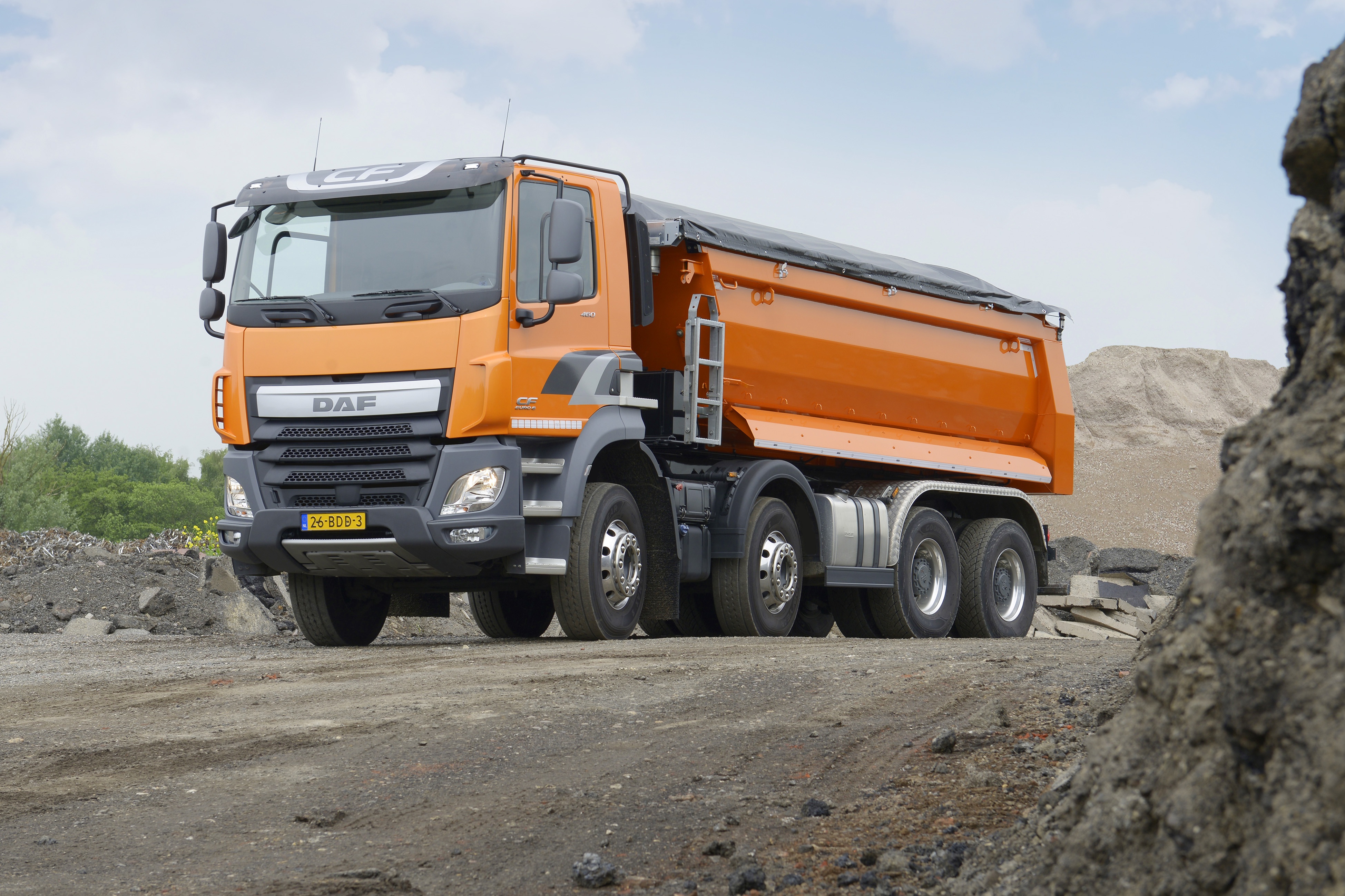 Vehicle Truck Orange Trucks Vehicle Heavy Equipment DAF 3898x2598
