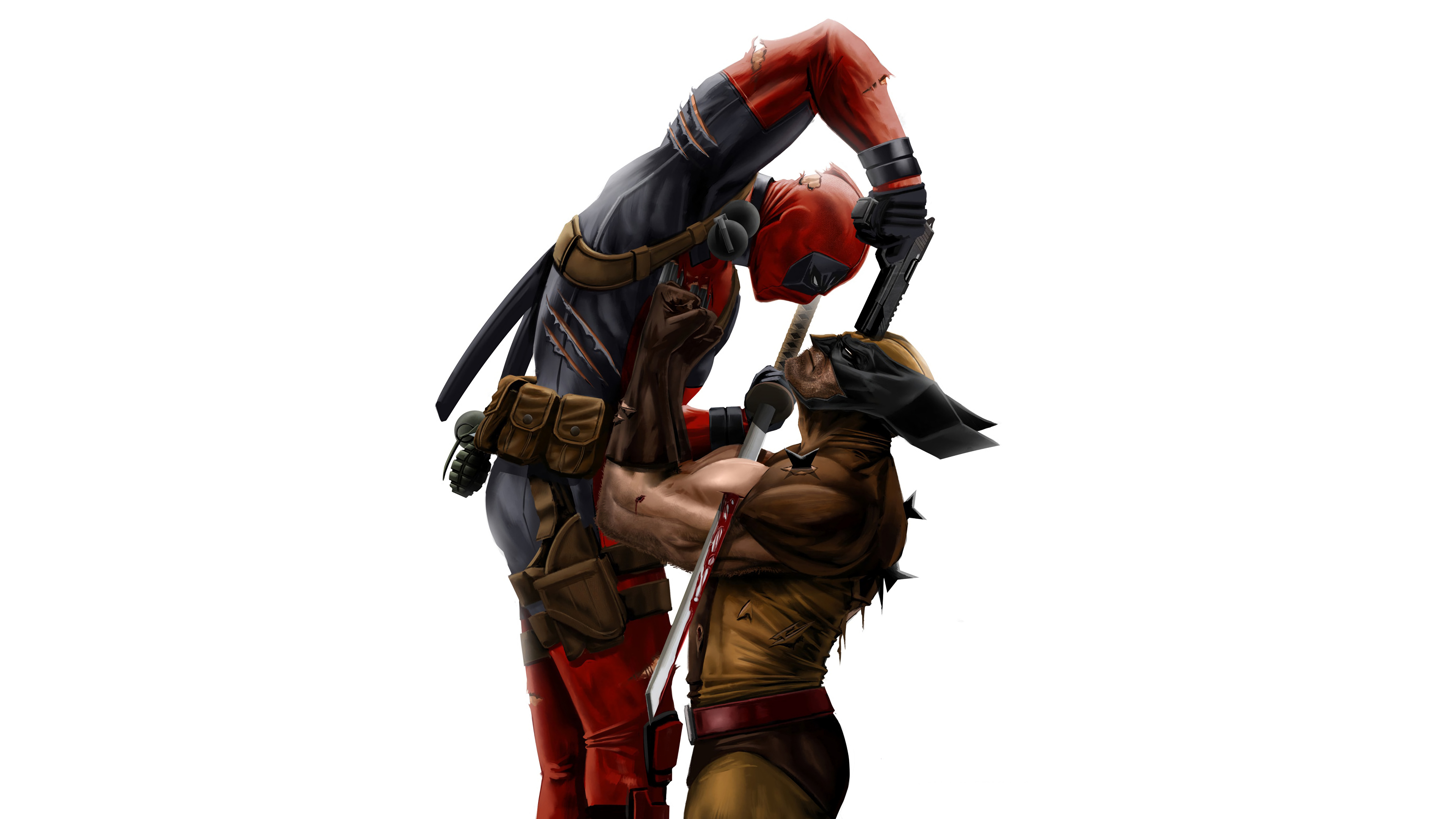 Deadpool Wolverine Thor Ragnarok Video Games God Of War PlayStation 3840x2160