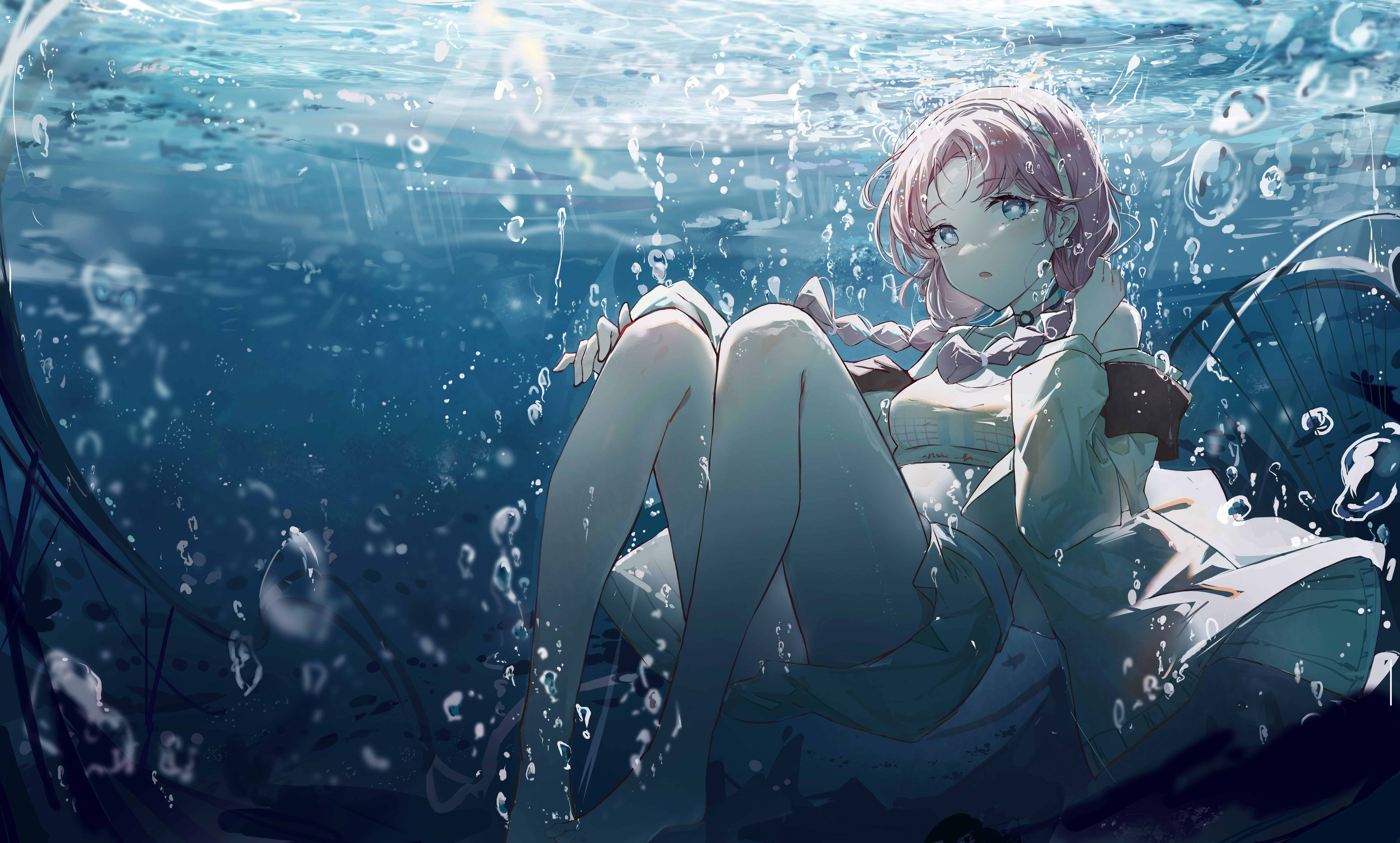 Anime Anime Girls Underwater Pink Hair Looking At Viewer Blue Poison  Arknights Arknights Artwork Wallpaper - Resolution:7666x4617 - ID:1289050 -  