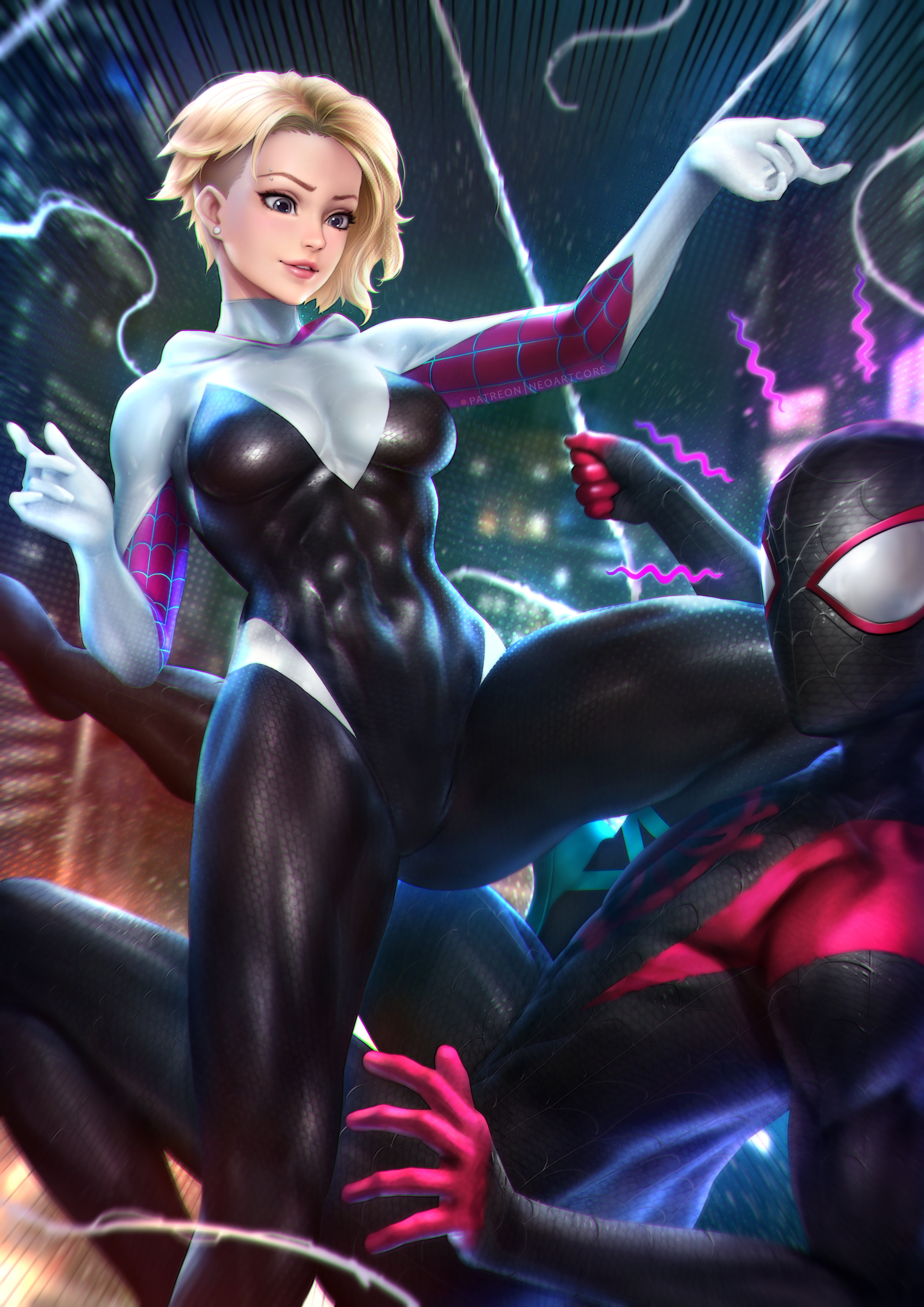 Gwen Stacy Spider Gwen Spider Man Marvel Comics Miles Morales Spider Man Into The Spider Verse Artwo 2480x3508