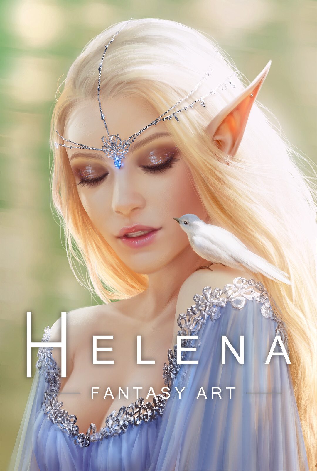 Helena Cnockaert Elfs Elves Pointed Ears Elf Ears Open Mouth Hair Accessories Elven Digital Art Port 1080x1607