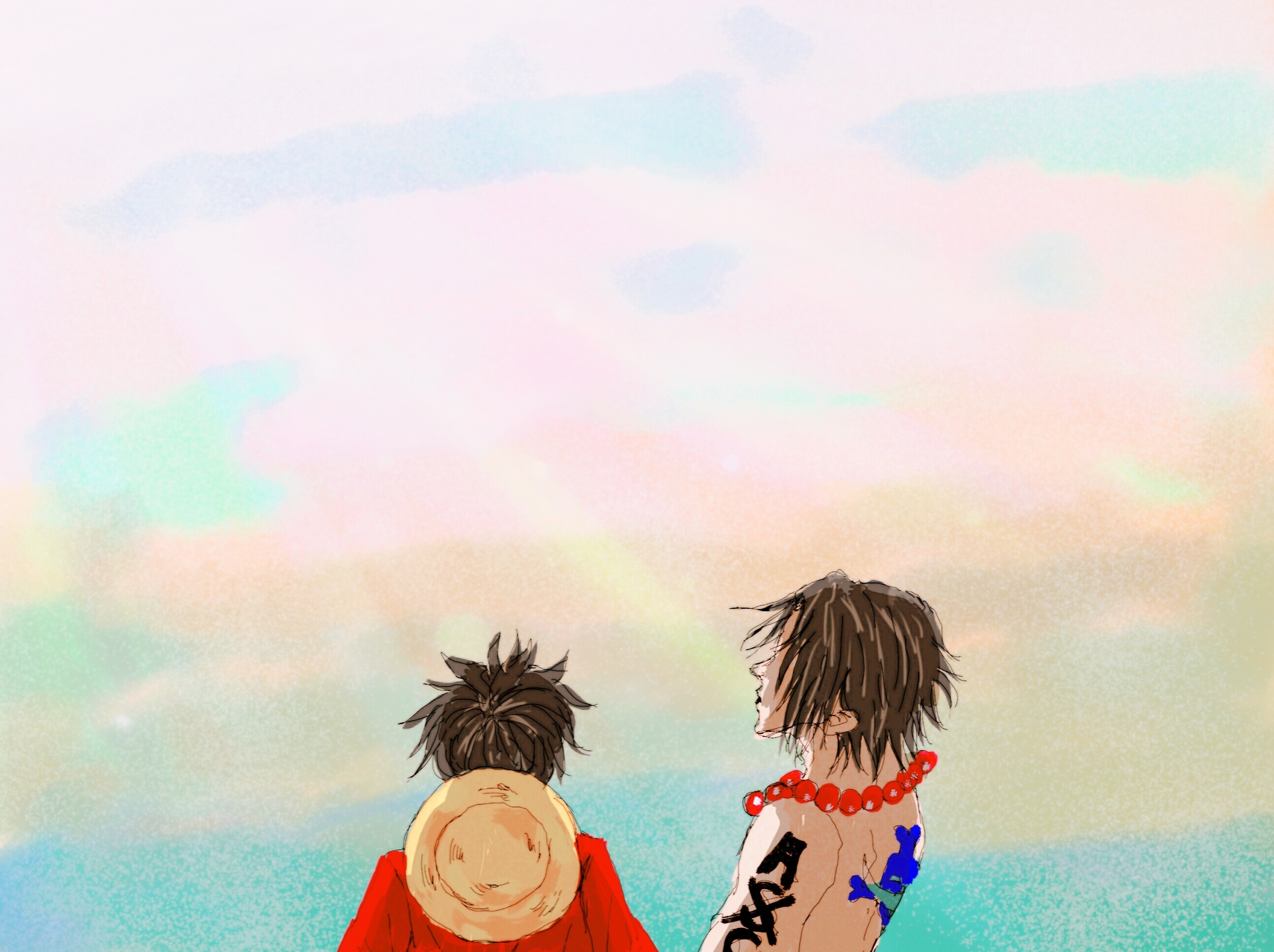 Monkey D Luffy Portgas D Ace 2587x1933