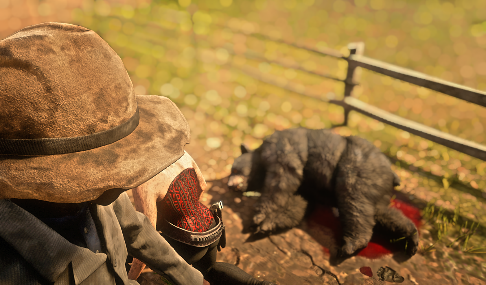 Red Dead Redemption 2 Black Bear Online Games Footprints Bleeding Saint Denis Red Dead Redemption 2 1680x987