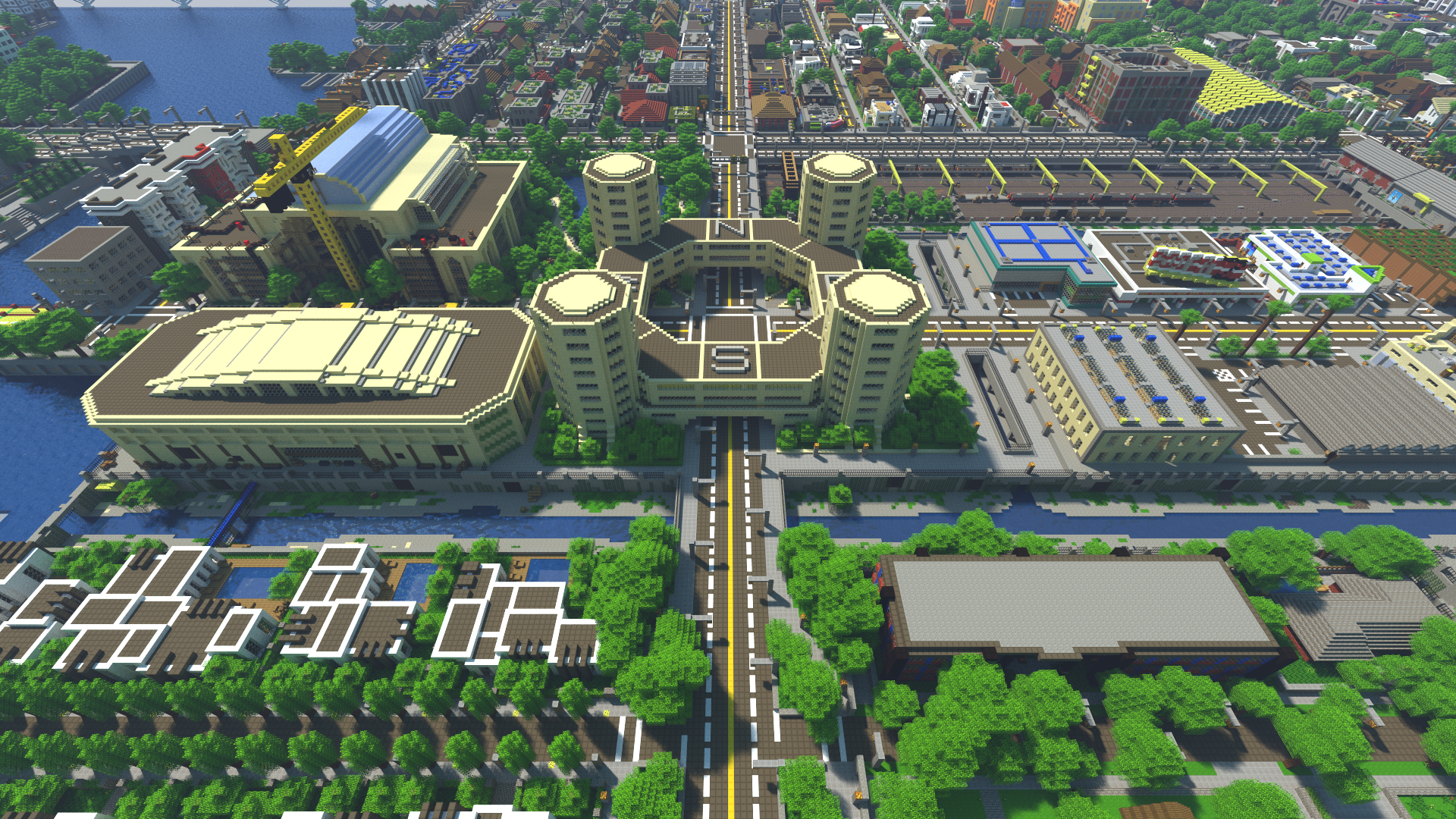 Minecraft City Map 1920x1080