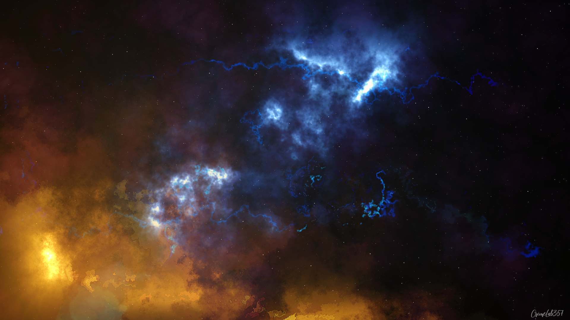 Nebula Deep Space Hubble Space Telescope Watermarked Stars 1920x1080