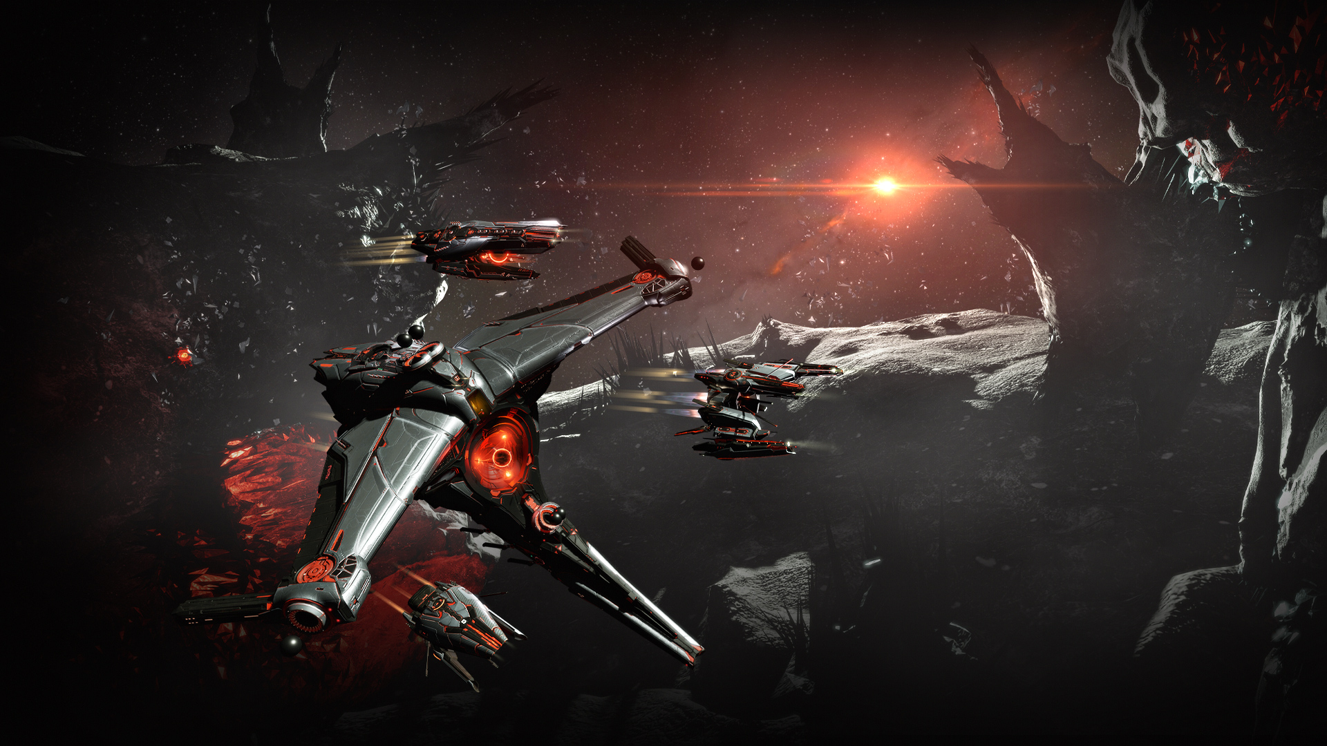 EVE Online PC Gaming Spaceship Science Fiction Video Game Art Digital Art Space Nebula 1920x1080