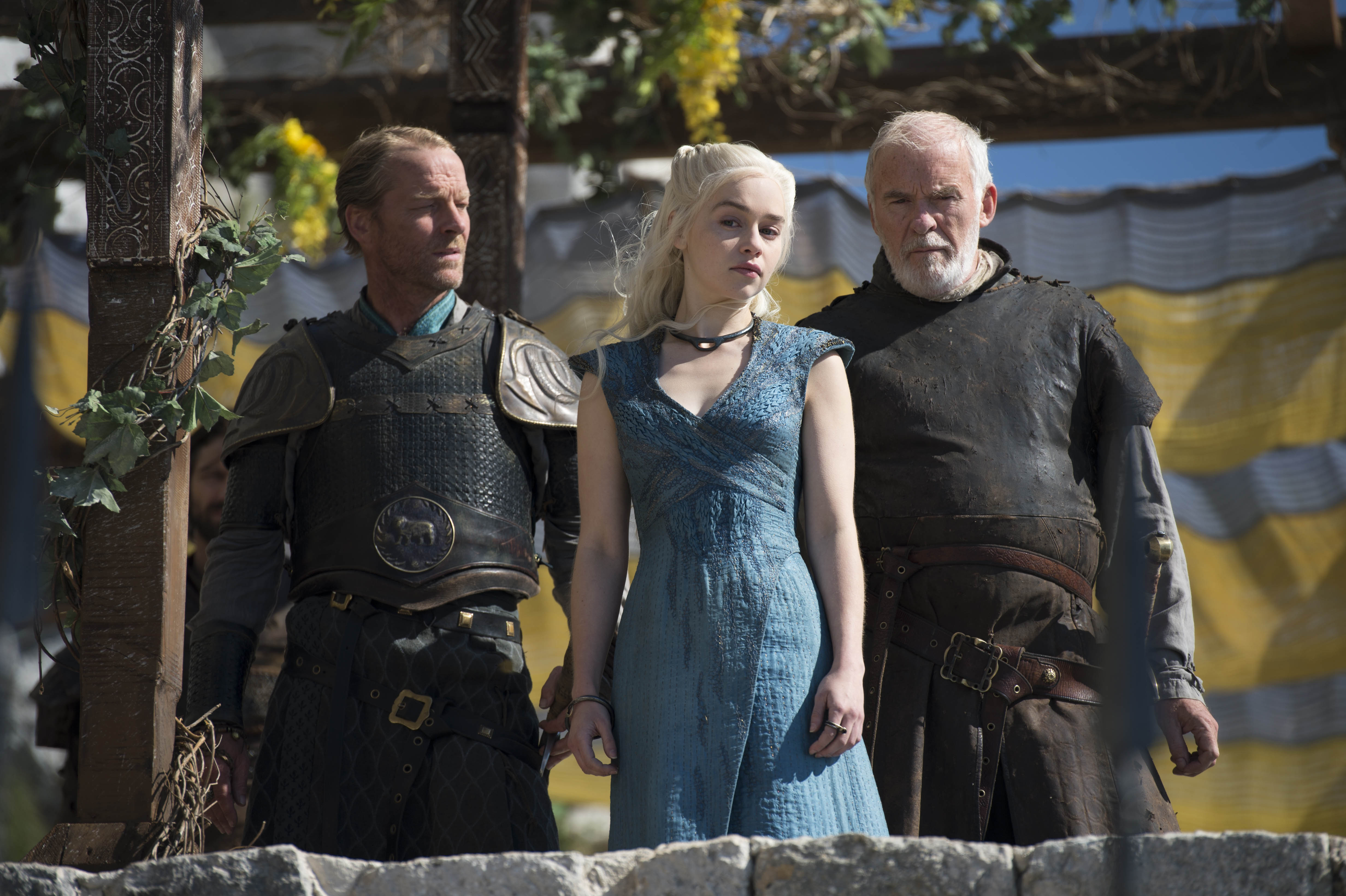 Barristan Selmy Daenerys Targaryen Emilia Clarke Iain Glen Ian Mcelhinney Jorah Mormont 4928x3280