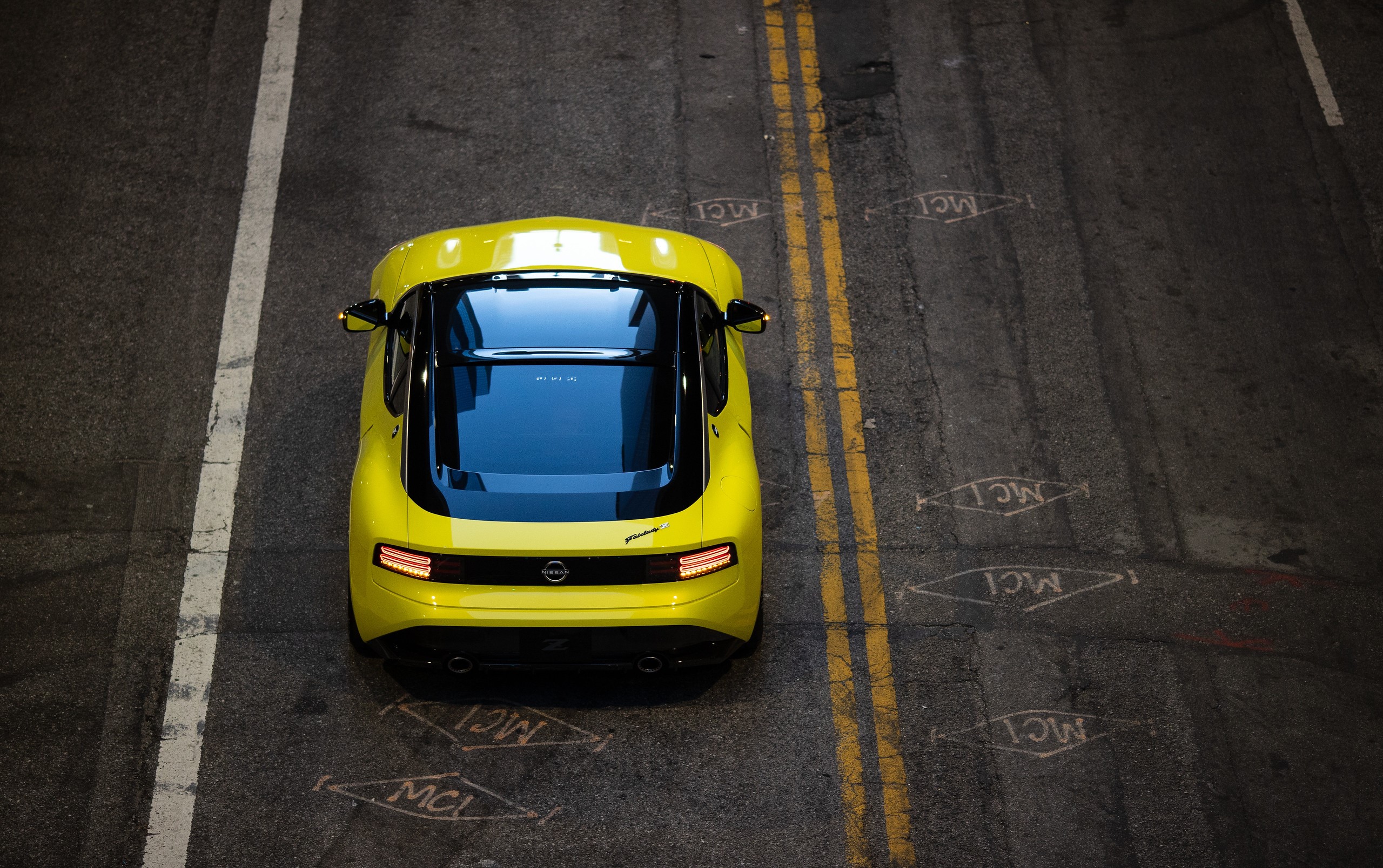 Nissan 400Z Yellow Cars Road Japanese Cars Sports Car Larry Chen 2560x1608