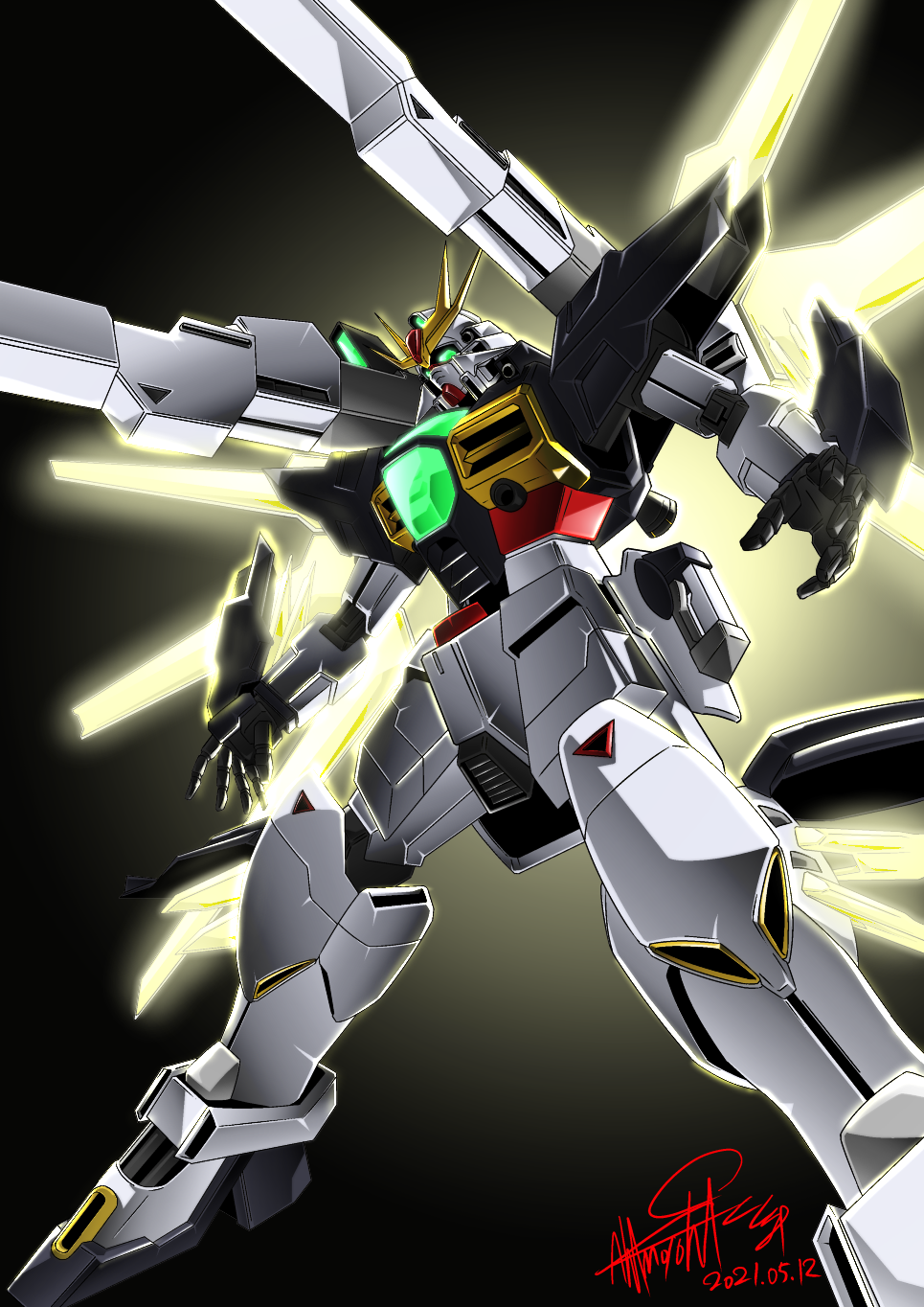 Gundam Double X After War Gundam X Anime Mech Super Robot Wars Artwork Digital Art Fan Art Gundam 965x1364