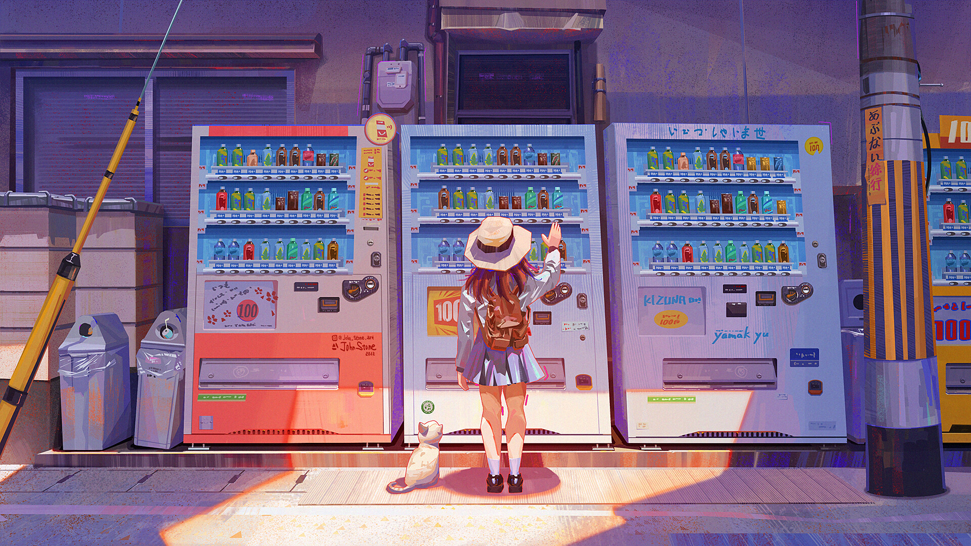 Vending Machine Anime Girls 1920x1080